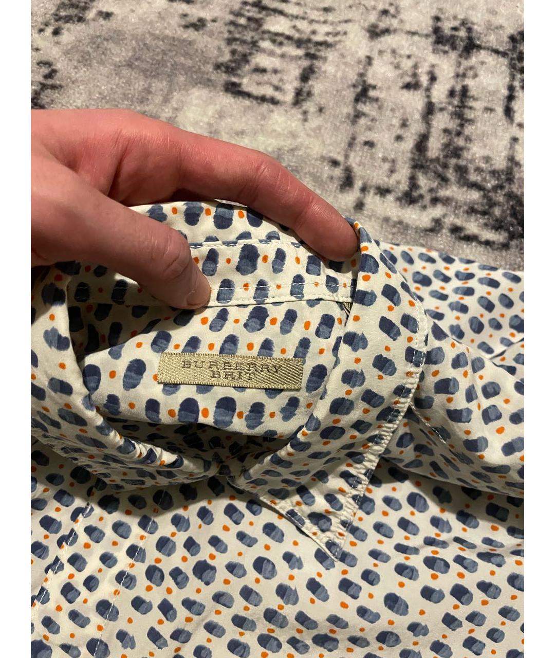 BURBERRY Мульти хлопко-шелковая кэжуал рубашка, фото 4