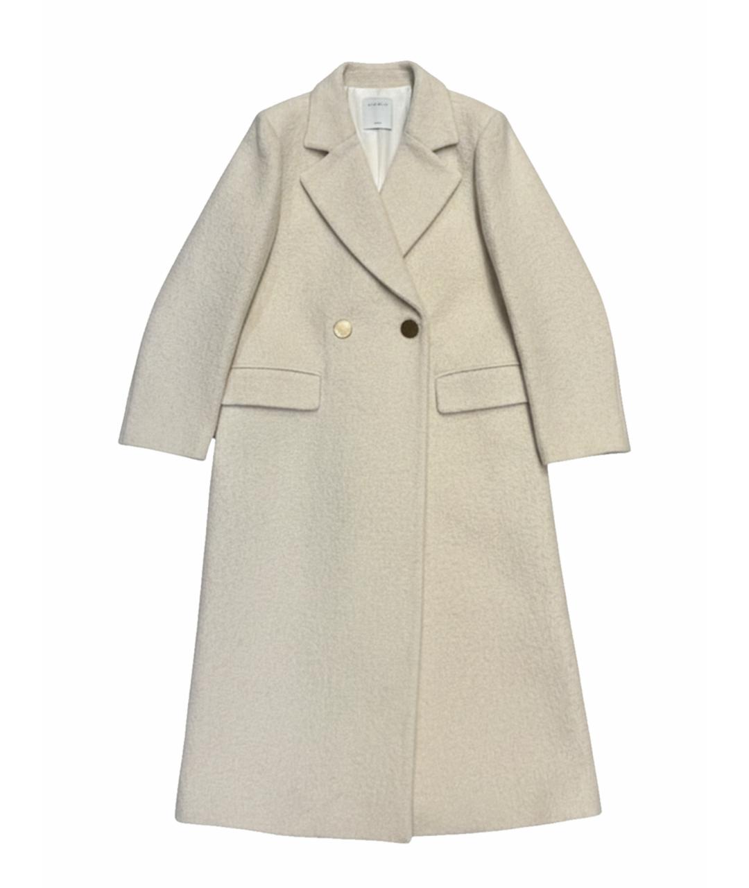 SANDRO Белое вискозное пальто, фото 8