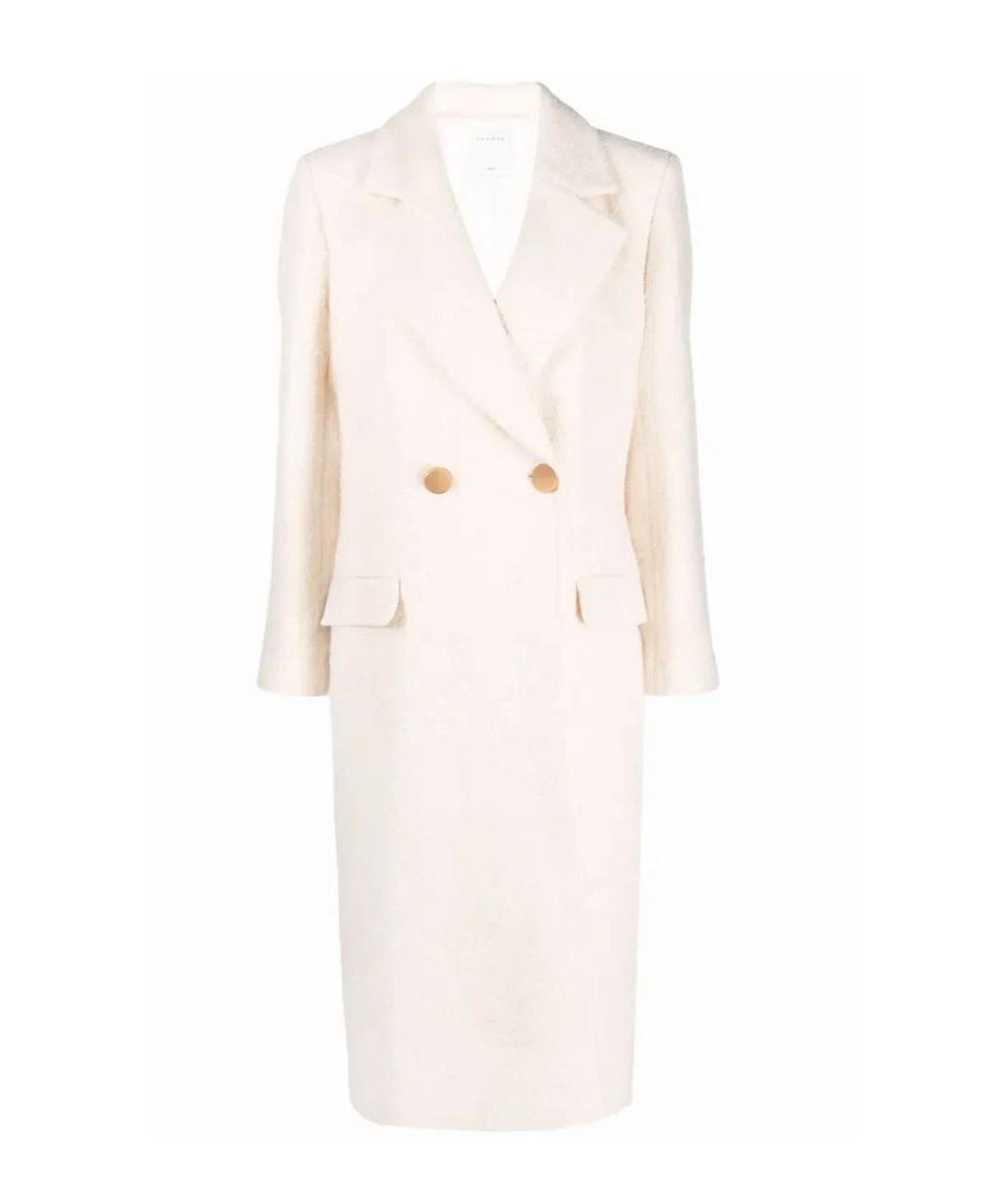 SANDRO Белое вискозное пальто, фото 7
