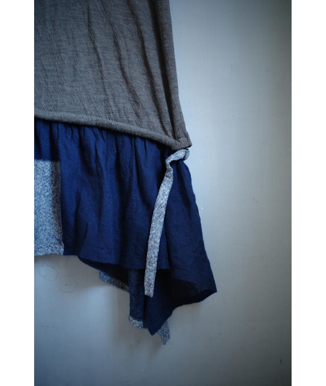 YOHJI YAMAMOTO Серое шерстяное повседневное платье, фото 4