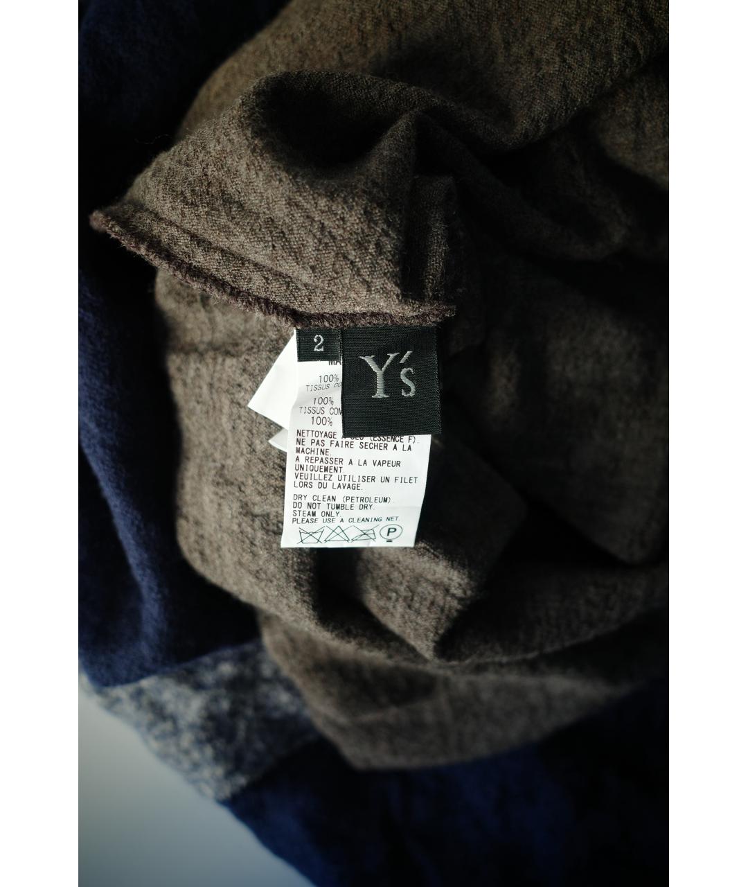 YOHJI YAMAMOTO Серое шерстяное повседневное платье, фото 5