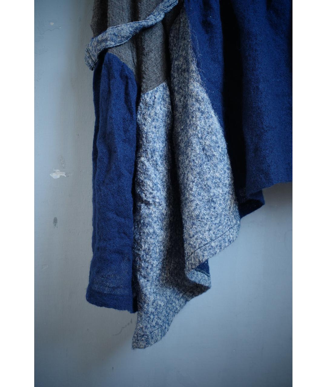 YOHJI YAMAMOTO Серое шерстяное повседневное платье, фото 3