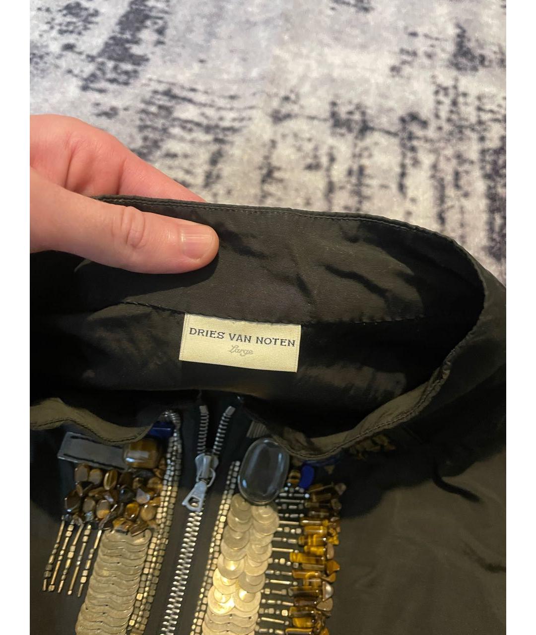 DRIES VAN NOTEN Черная хлопковая куртка, фото 6
