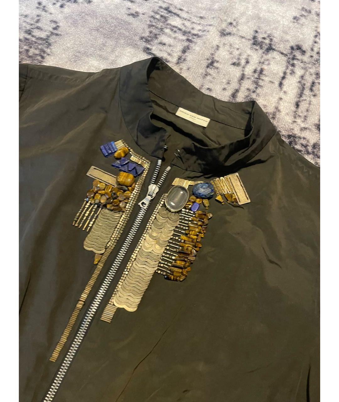 DRIES VAN NOTEN Черная хлопковая куртка, фото 3