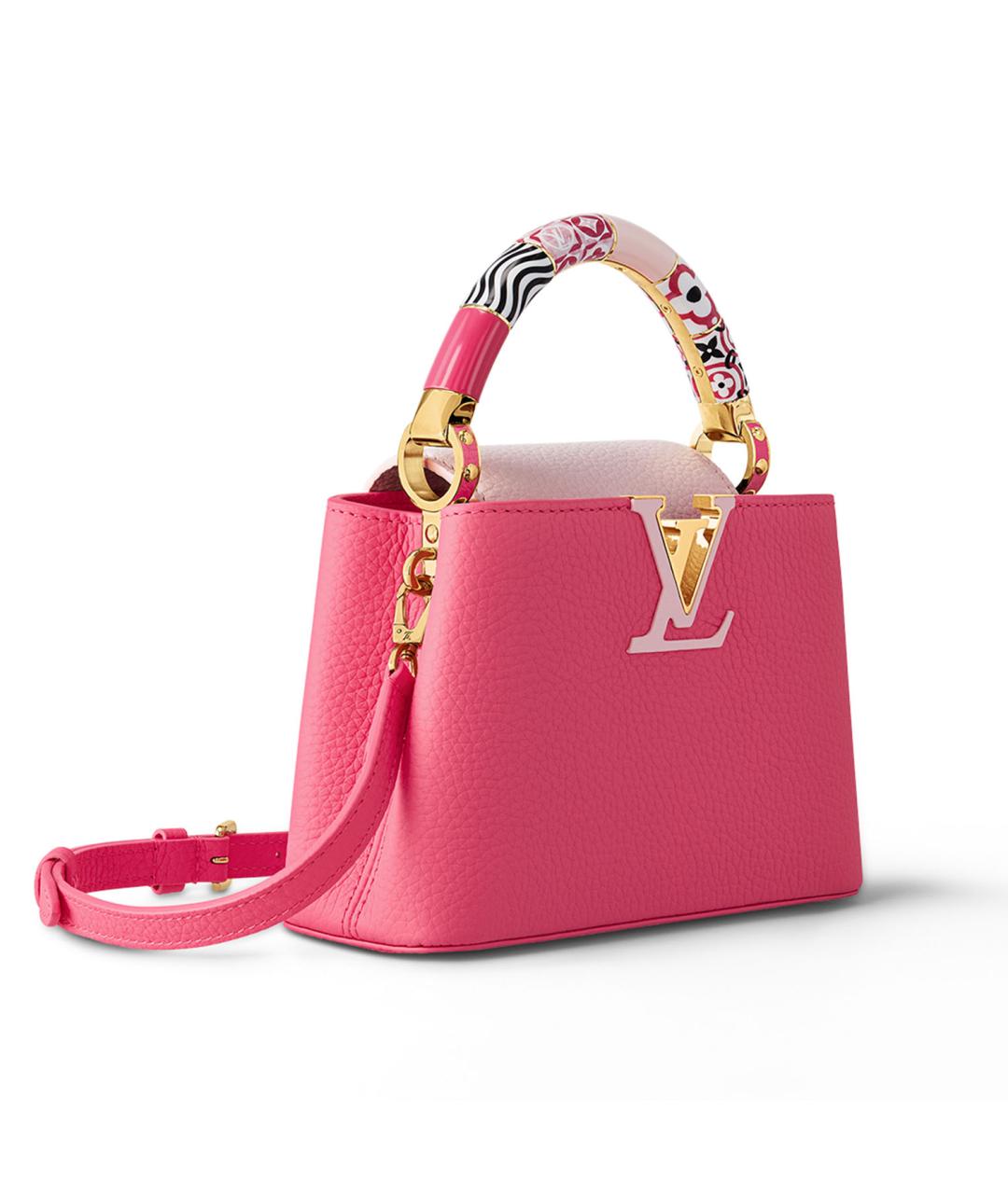 LOUIS VUITTON Розовая кожаная сумка через плечо, фото 2