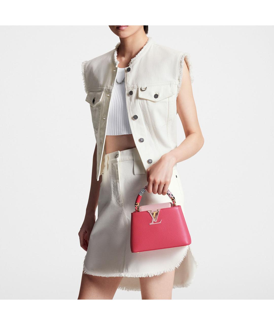 LOUIS VUITTON Розовая кожаная сумка через плечо, фото 9