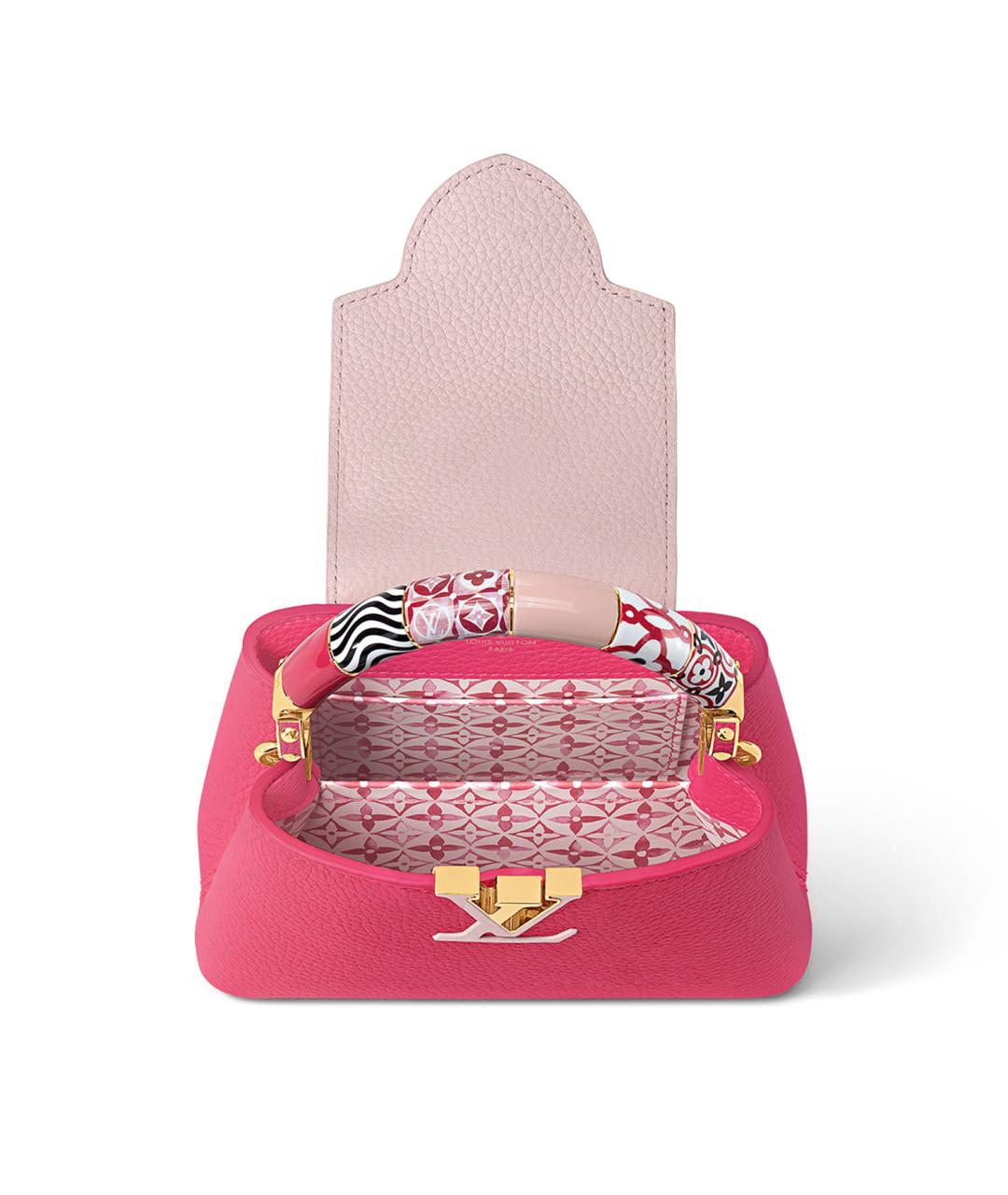 LOUIS VUITTON Розовая кожаная сумка через плечо, фото 5