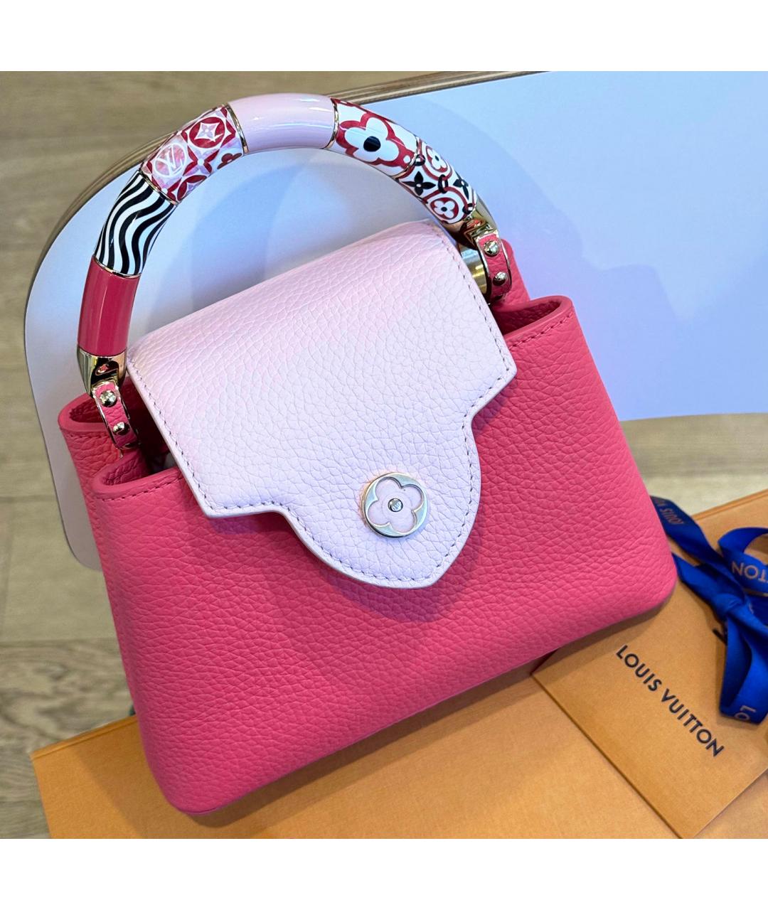 LOUIS VUITTON Розовая кожаная сумка через плечо, фото 8