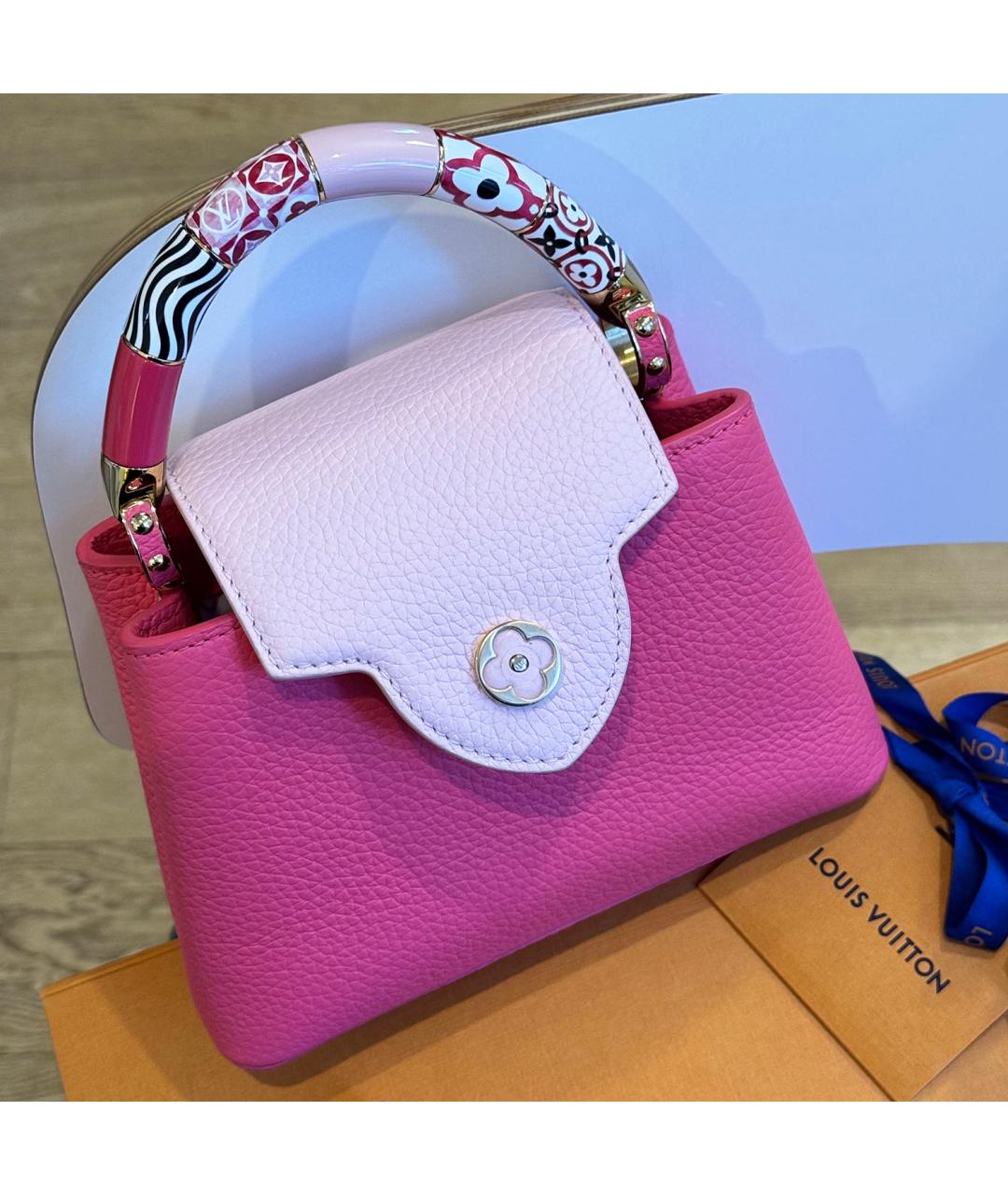 LOUIS VUITTON Розовая кожаная сумка через плечо, фото 7