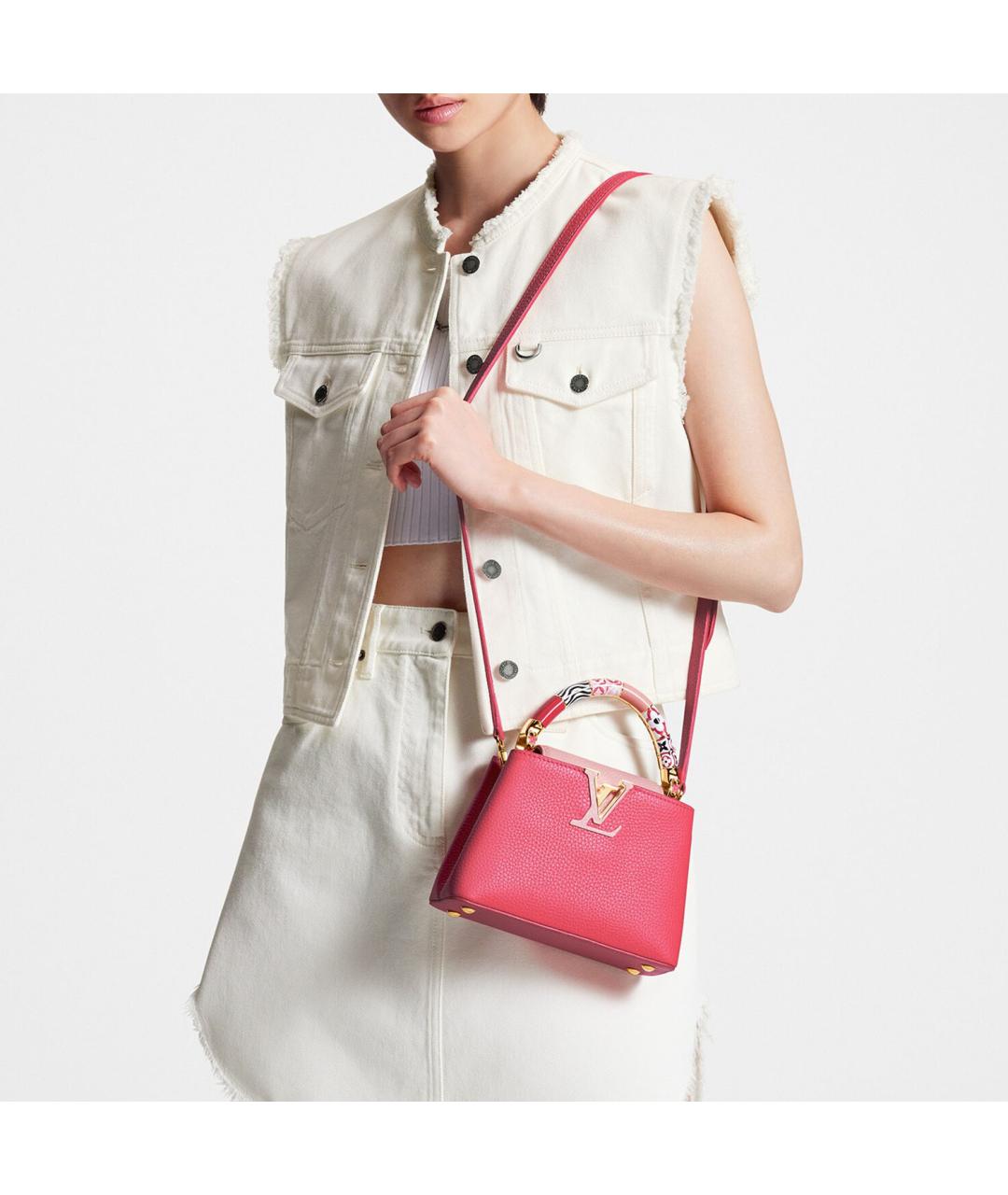 LOUIS VUITTON Розовая кожаная сумка через плечо, фото 9