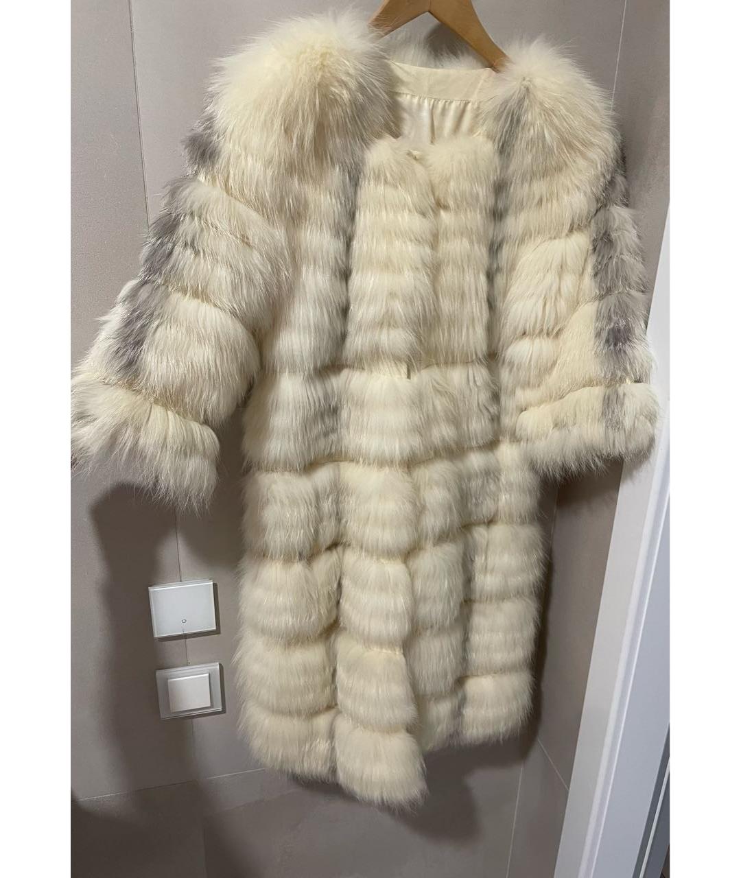 ALBERTA FERRETTI Бежевая меховая шуба, фото 4