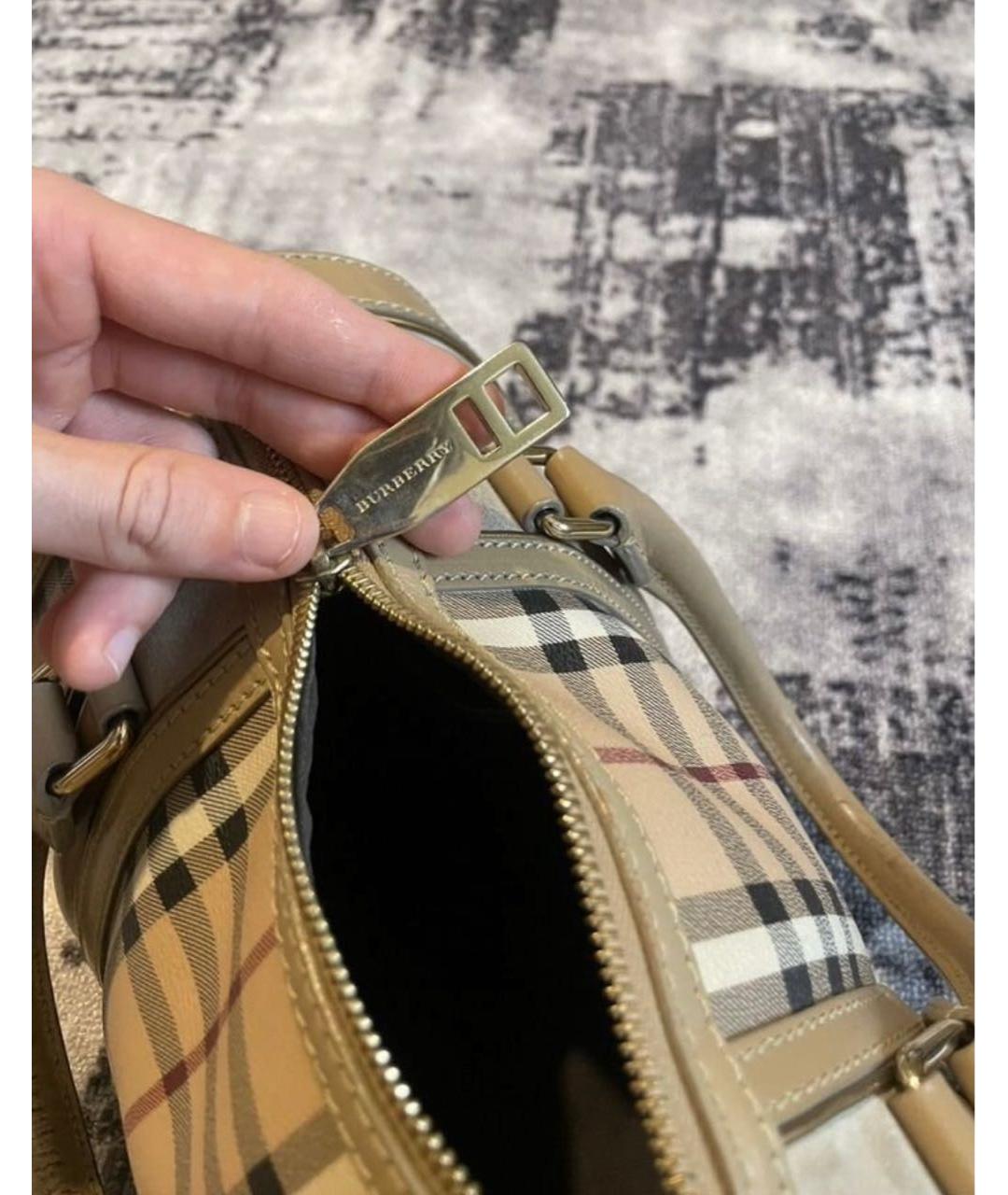 BURBERRY Мульти кожаная сумка с короткими ручками, фото 5