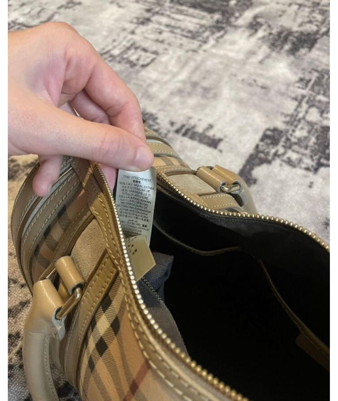 BURBERRY Мульти кожаная сумка с короткими ручками, фото 8