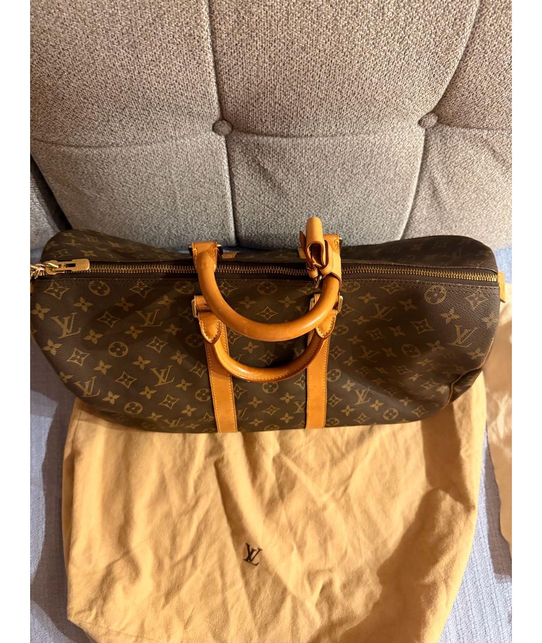 LOUIS VUITTON Коричневая дорожная/спортивная сумка, фото 3