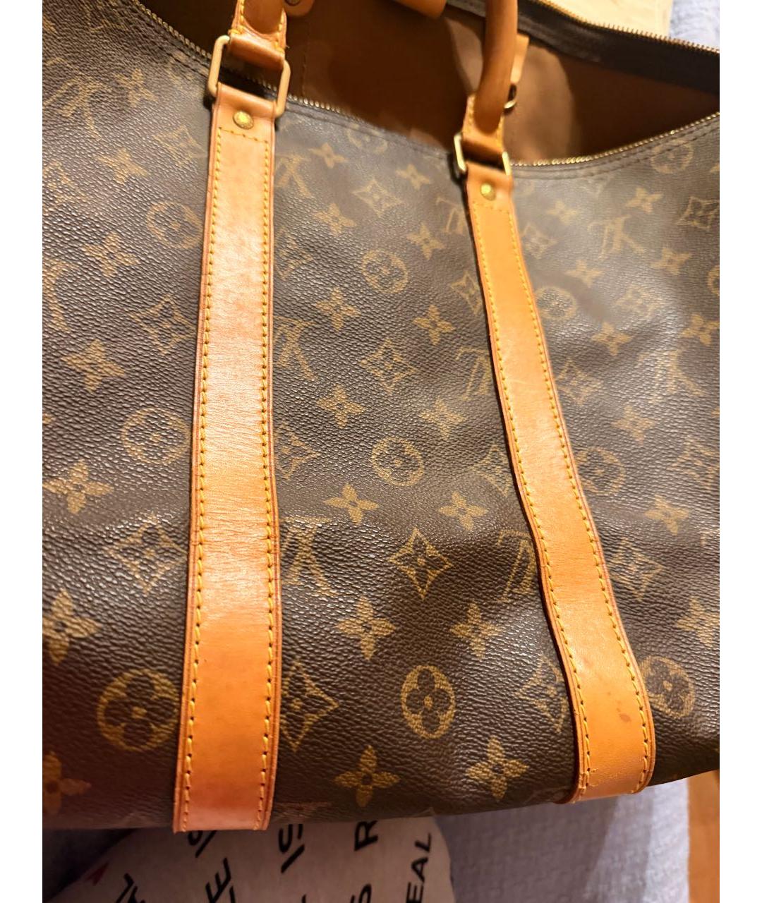 LOUIS VUITTON Коричневая дорожная/спортивная сумка, фото 5