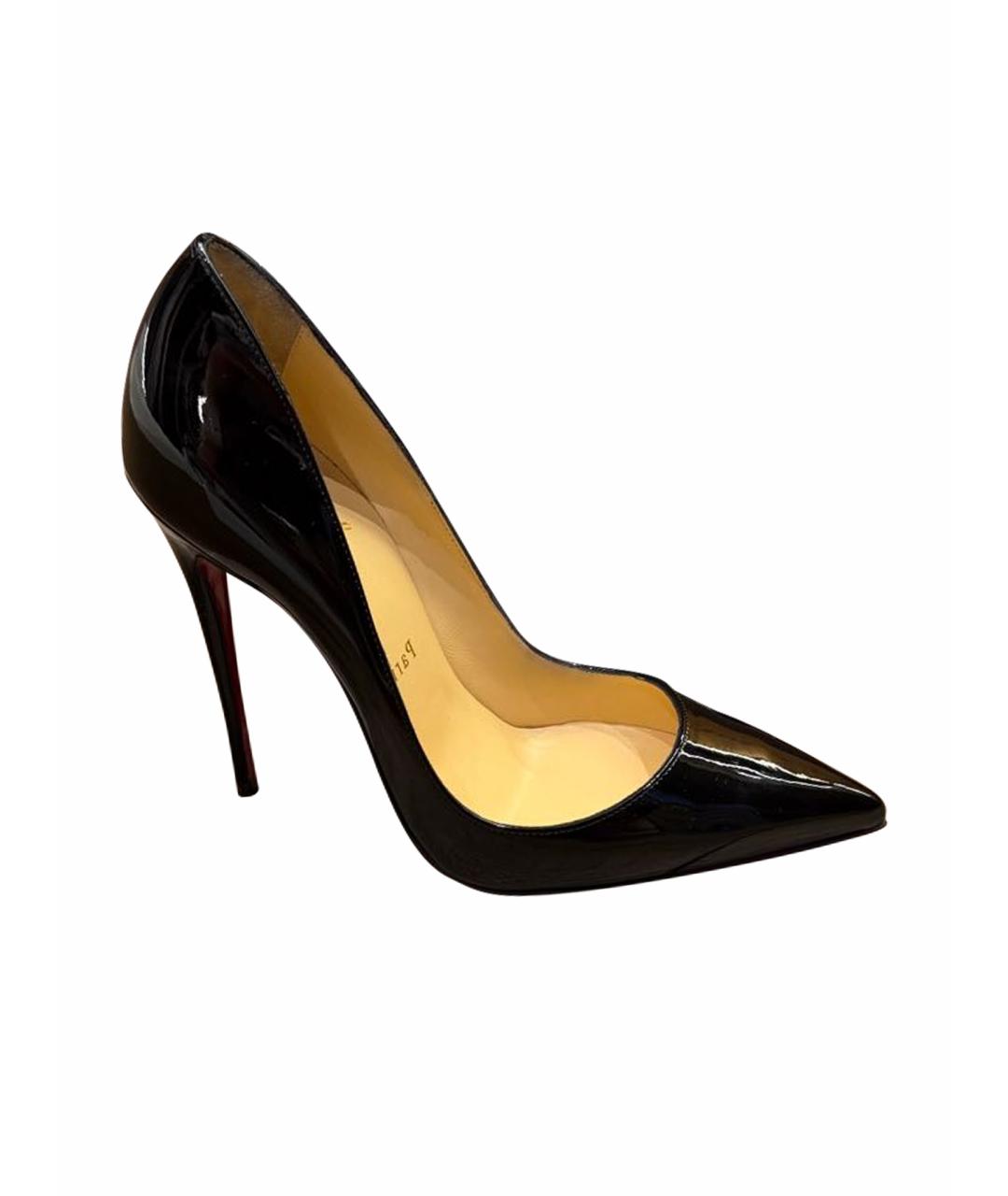 CHRISTIAN LOUBOUTIN Черные кожаные туфли, фото 1