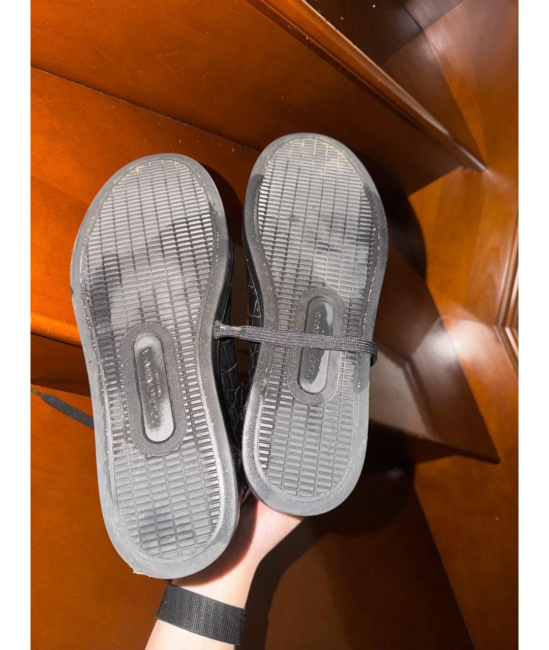 DOLCE&GABBANA Черные кожаные высокие кроссовки / кеды, фото 7