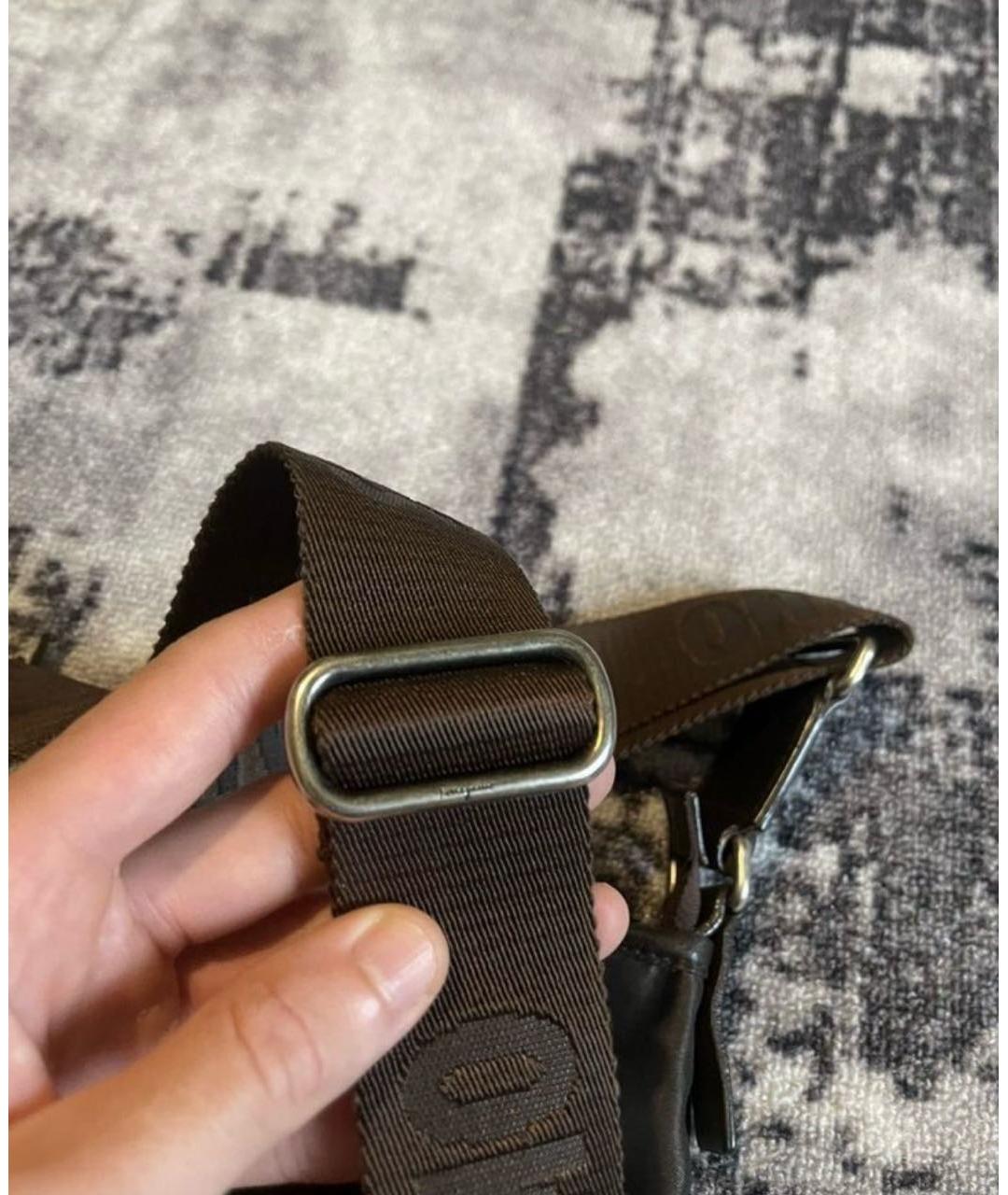 FERRAGAMO Коричневая тканевая сумка на плечо, фото 3