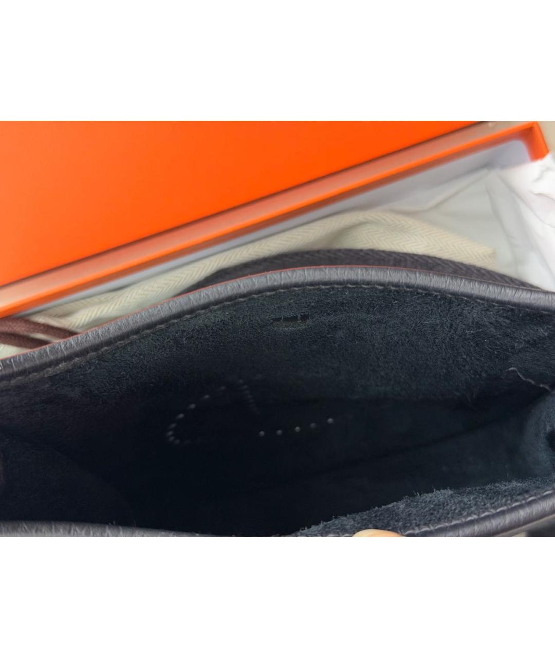 HERMES Темно-синяя кожаная сумка через плечо, фото 5