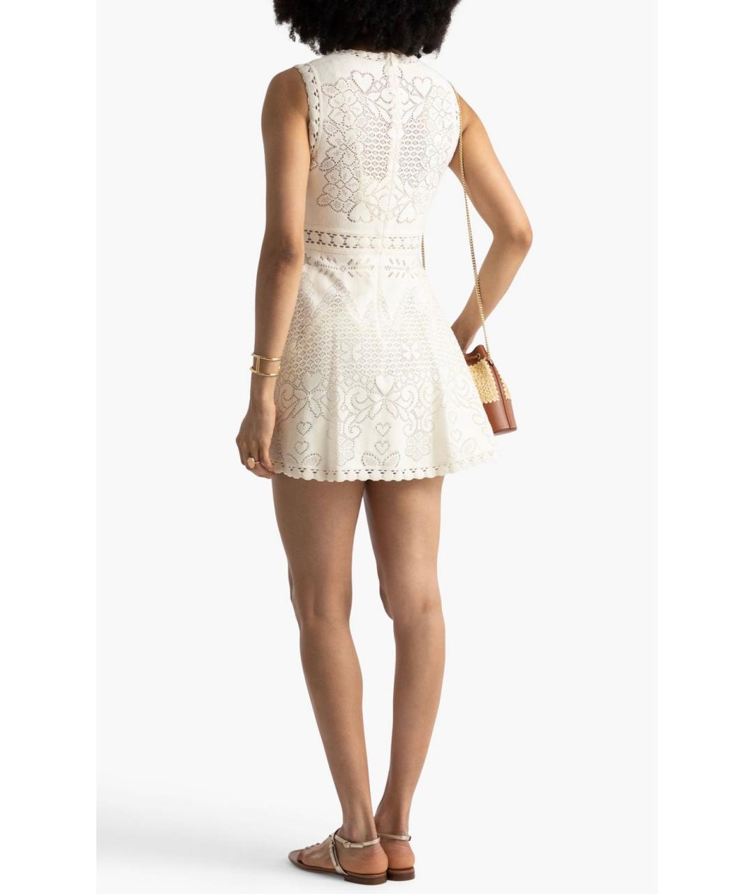 VALENTINO Бежевое хлопковое коктейльное платье, фото 3