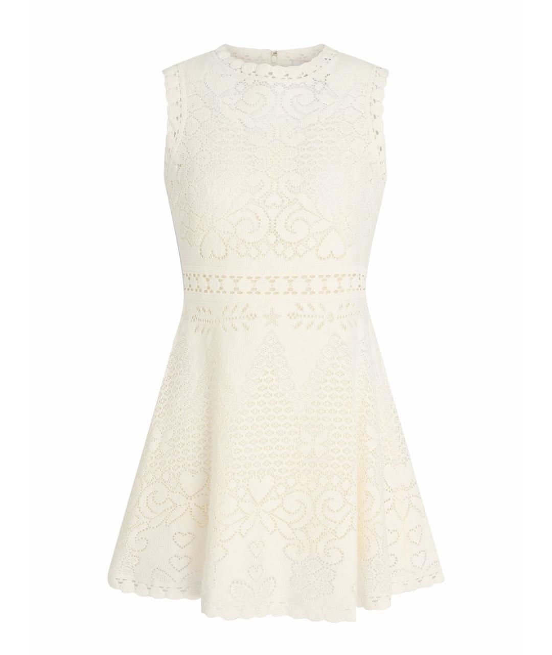 VALENTINO Бежевое хлопковое коктейльное платье, фото 1