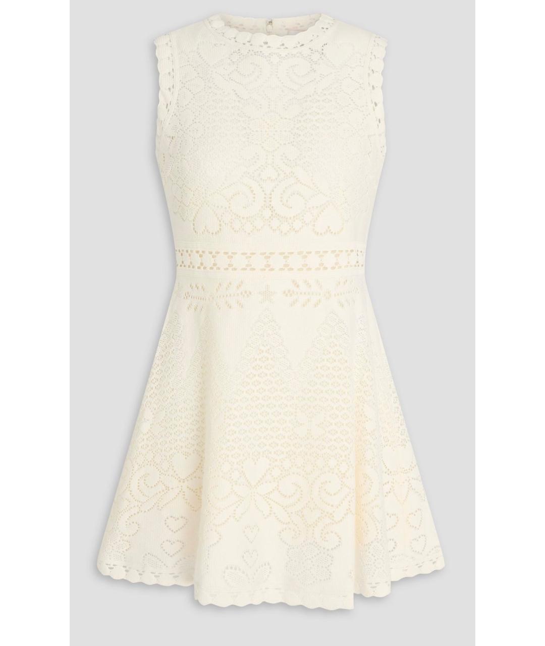 VALENTINO Бежевое хлопковое коктейльное платье, фото 4