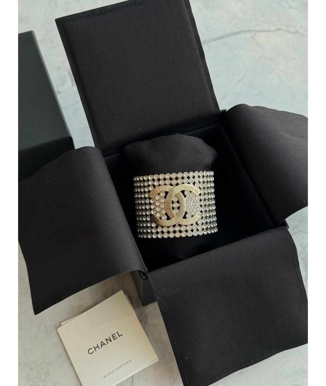 CHANEL Золотой латунный браслет, фото 2