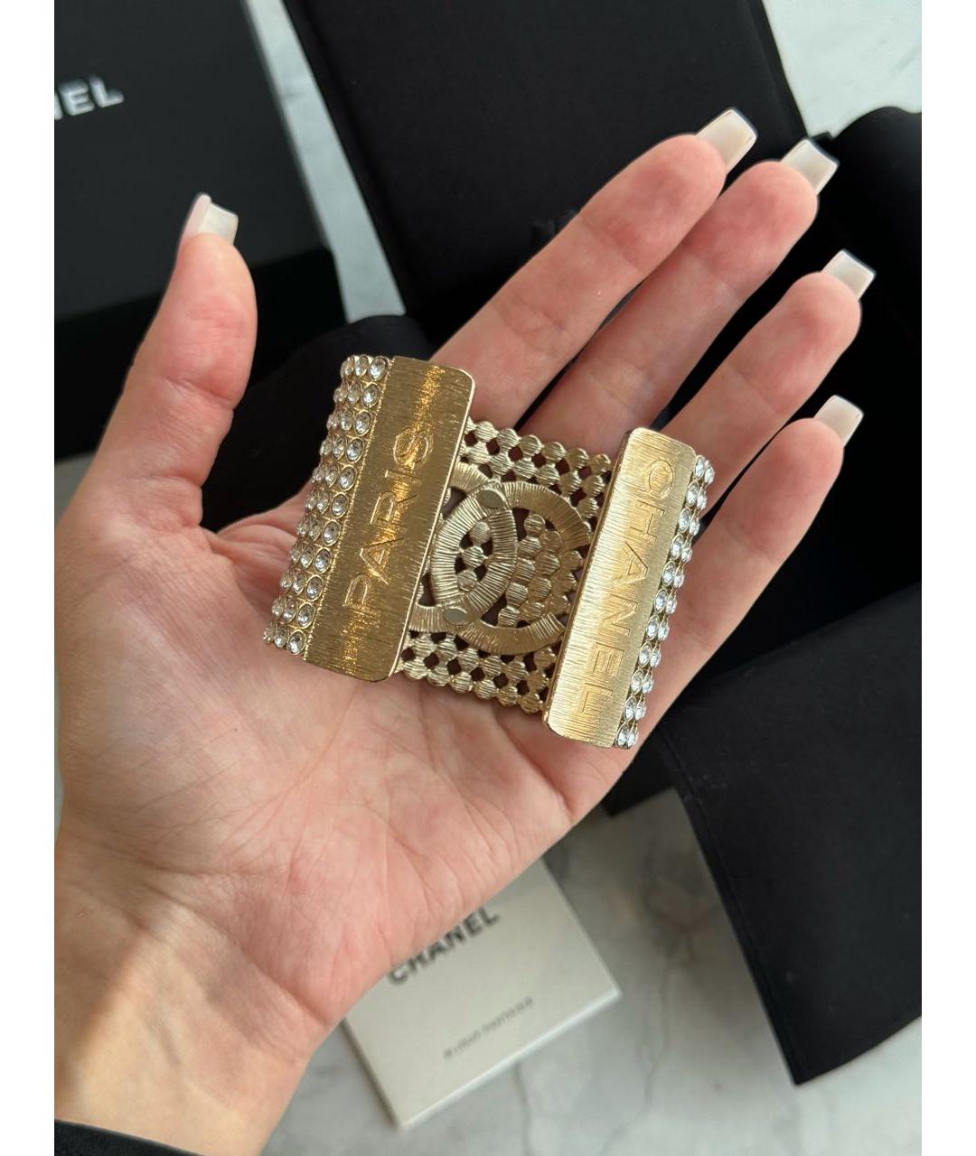 CHANEL Золотой латунный браслет, фото 4