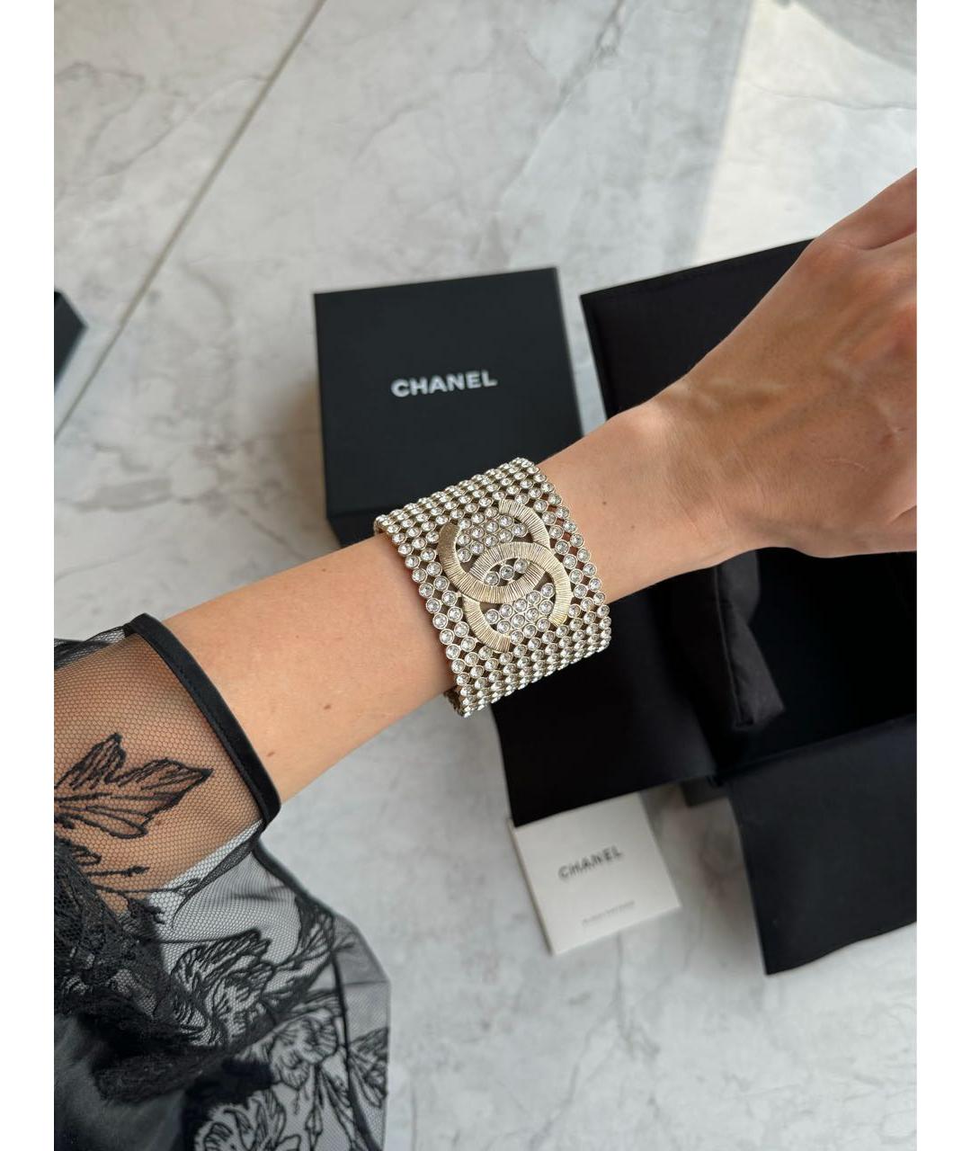 CHANEL Золотой латунный браслет, фото 5