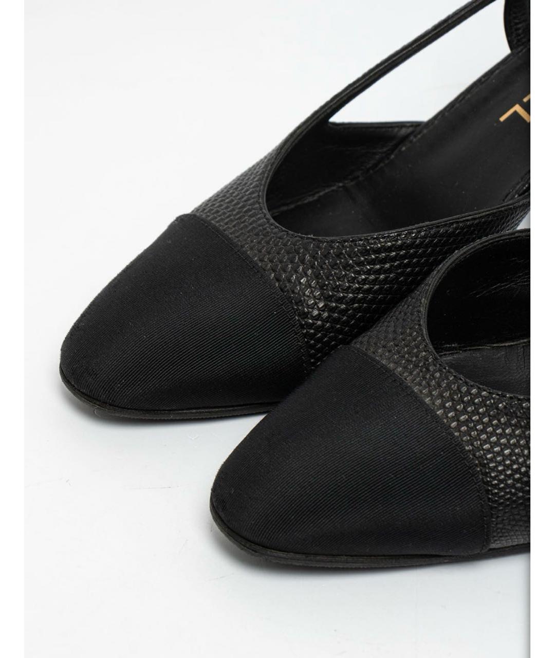 CHANEL Черные кожаные туфли, фото 3