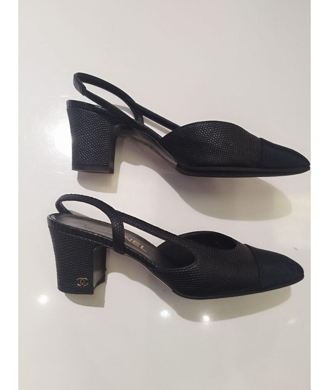 CHANEL Черные кожаные туфли, фото 7