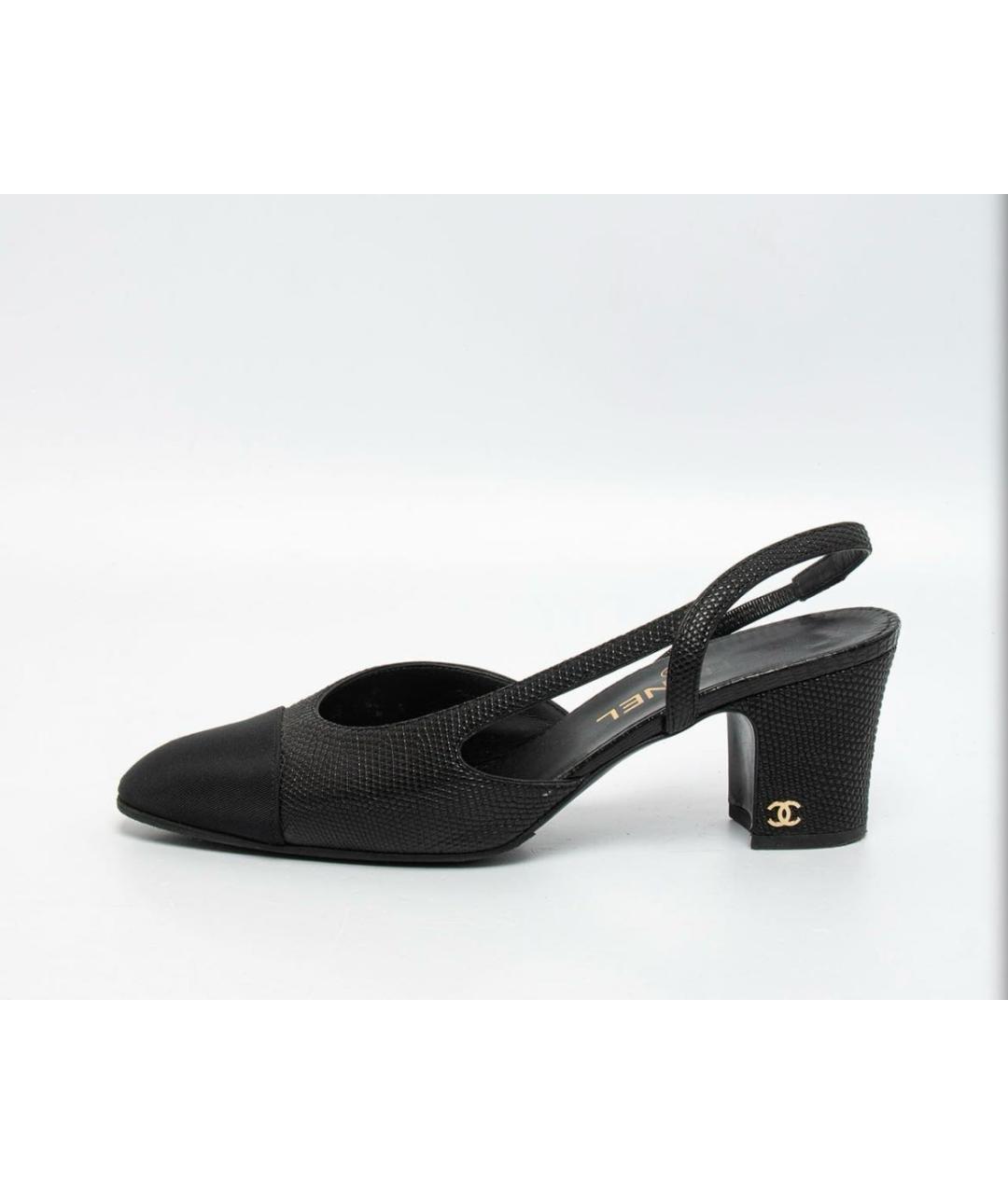 CHANEL Черные кожаные туфли, фото 4