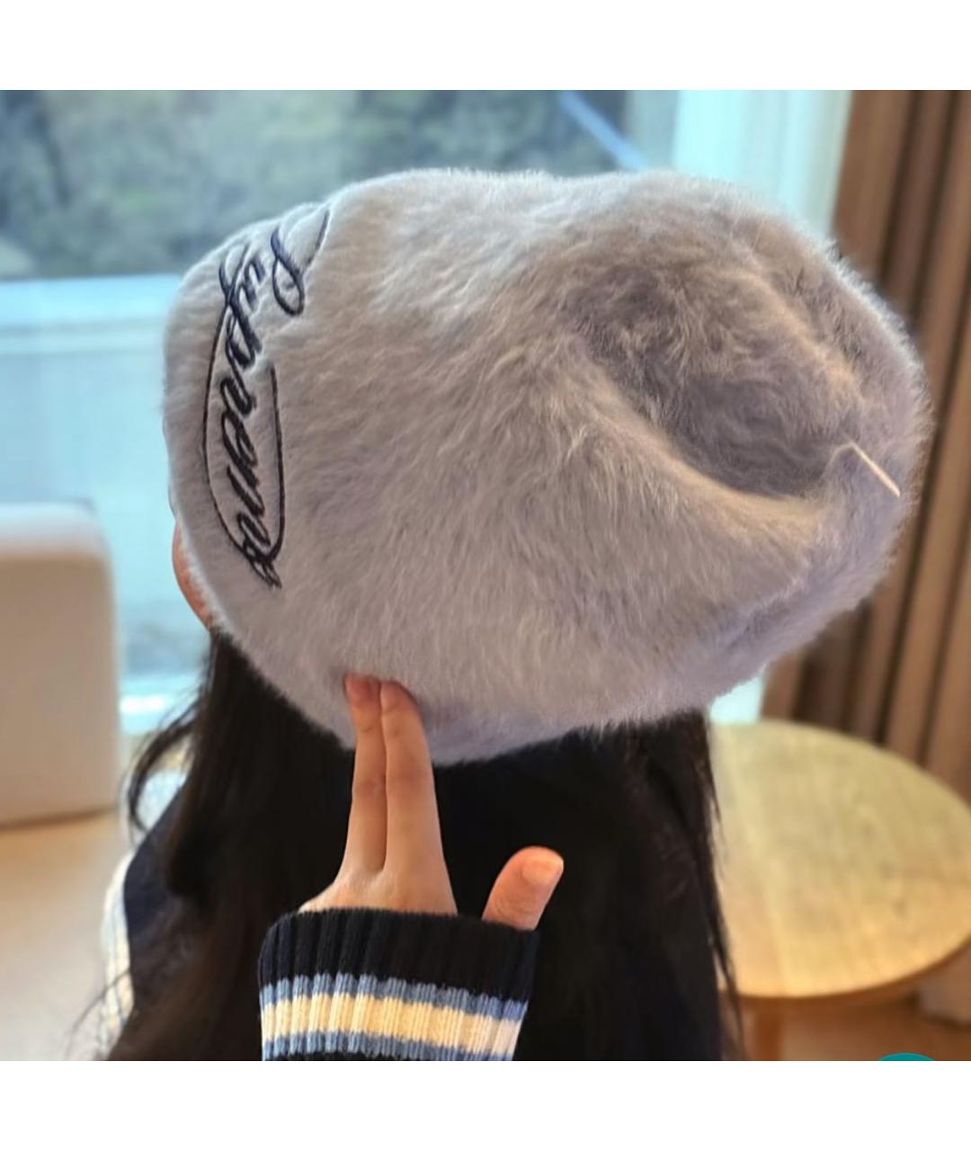 SUPREME Голубая шапка, фото 4