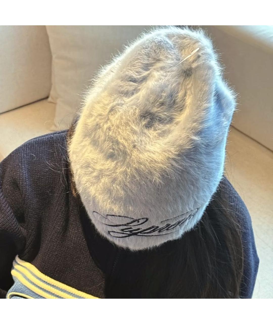 SUPREME Голубая шапка, фото 5