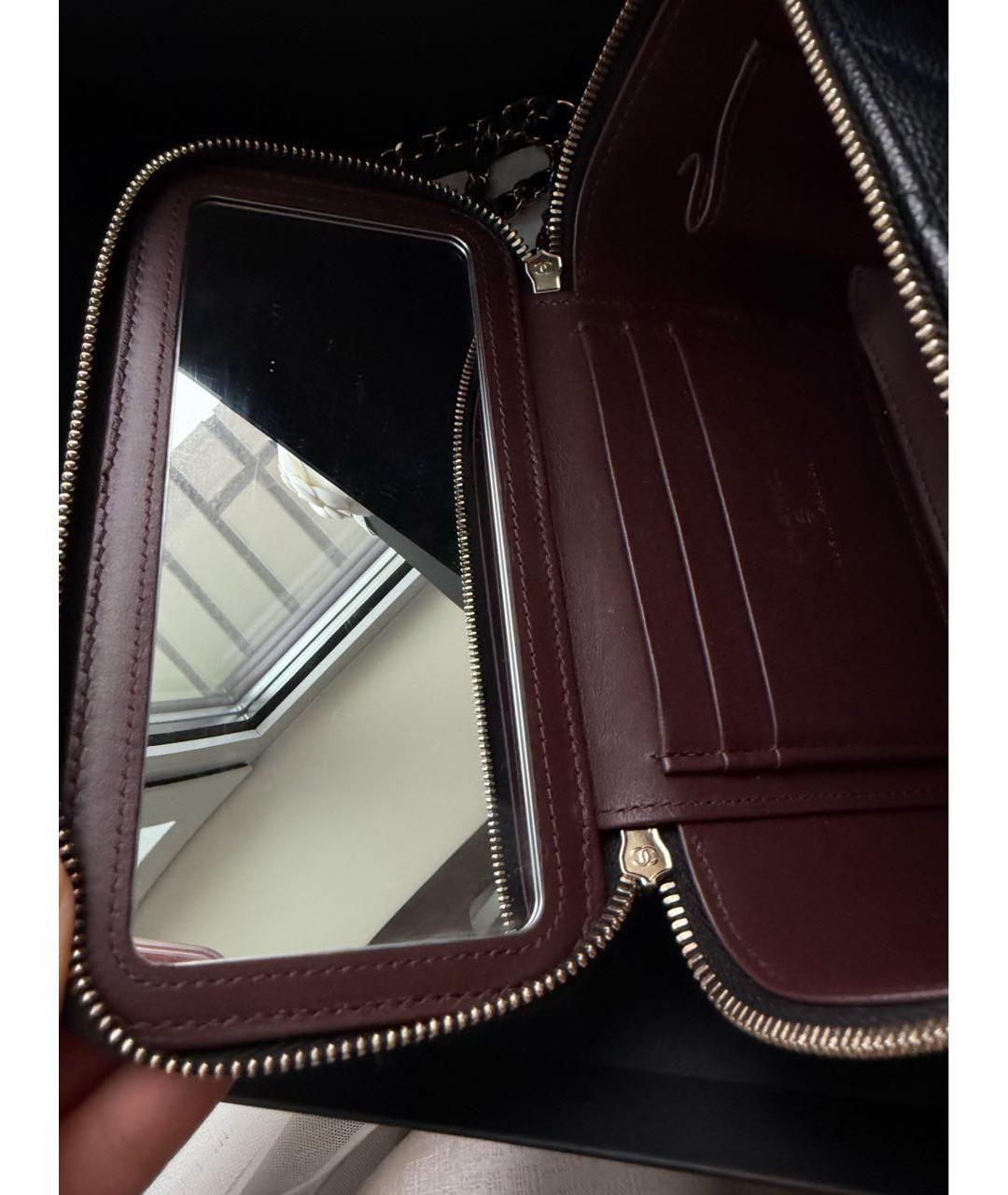 CHANEL Черная кожаная сумка через плечо, фото 5