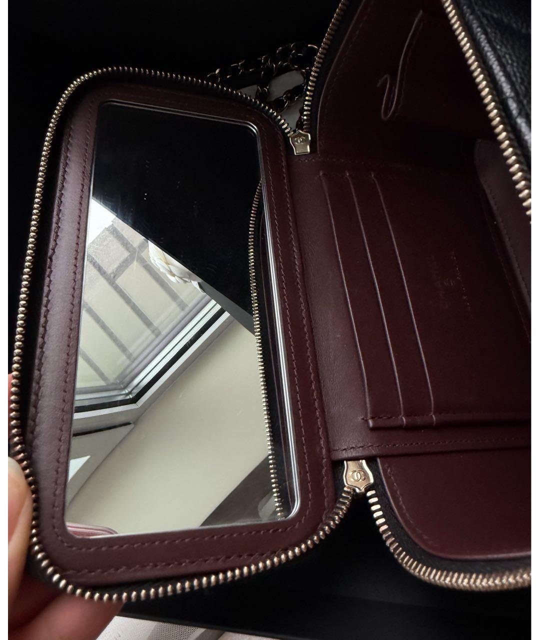 CHANEL Черная кожаная сумка через плечо, фото 6