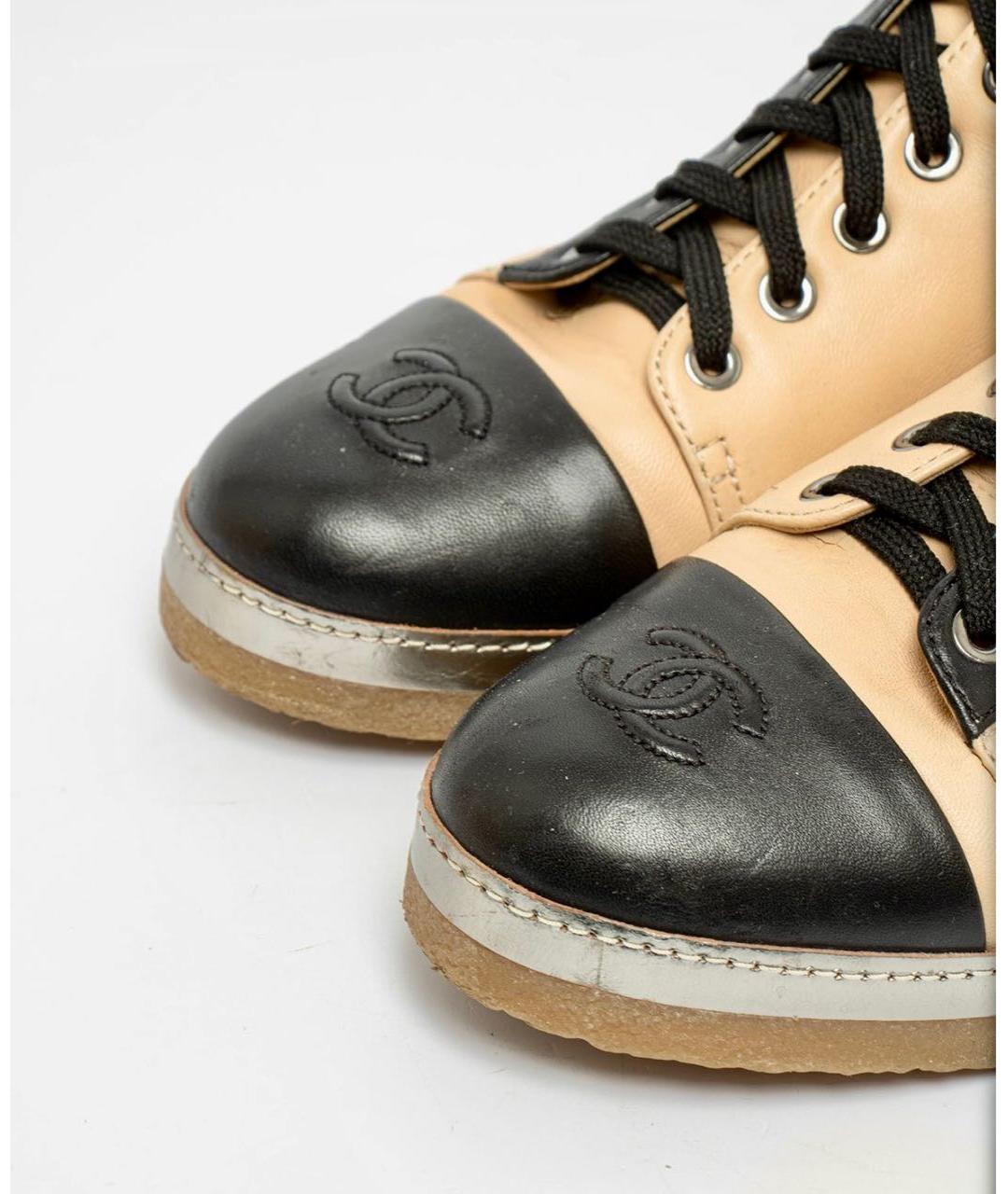 CHANEL Бежевые кожаные полусапоги, фото 2