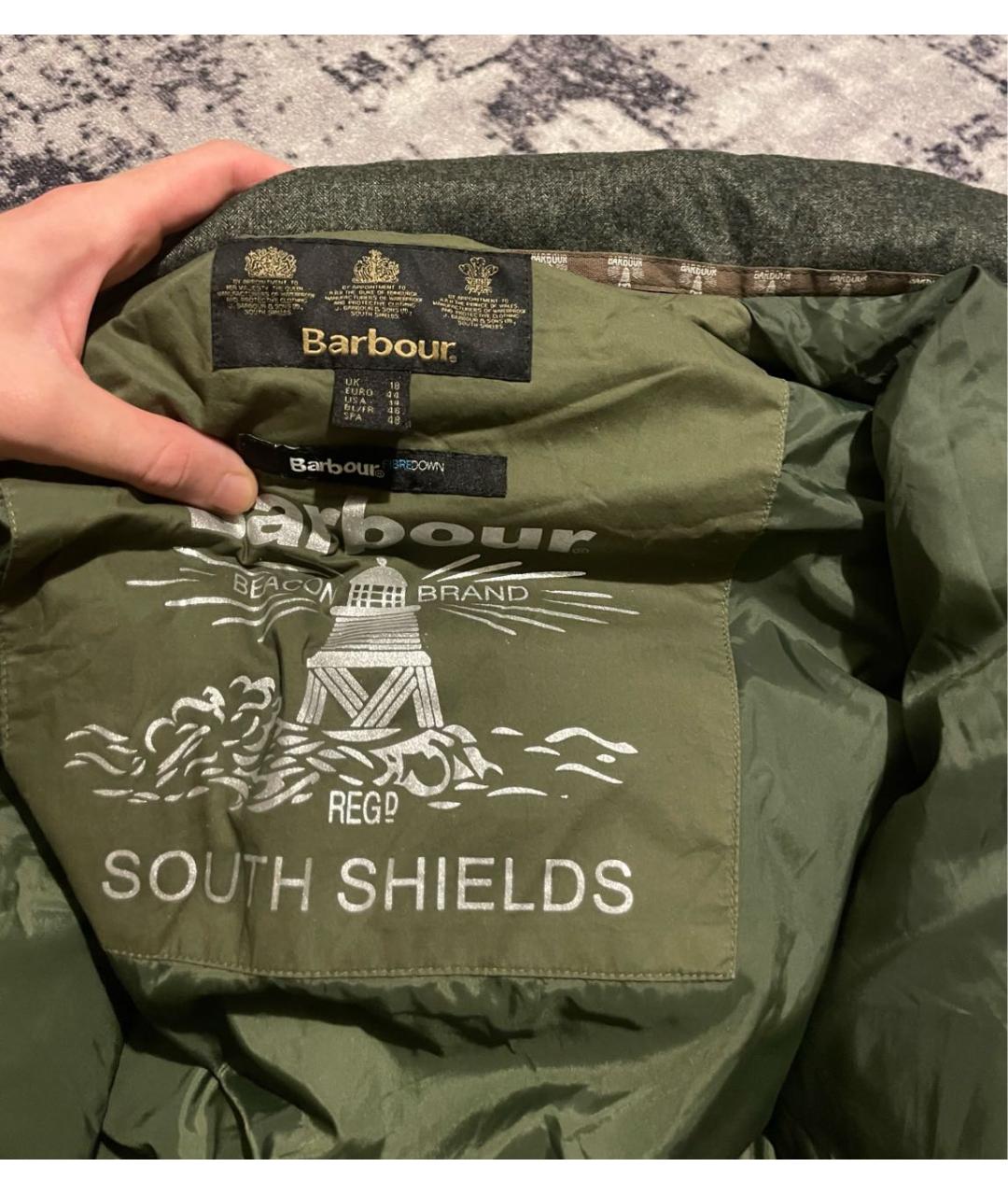 BARBOUR Зеленые полиэстеровое пальто, фото 5