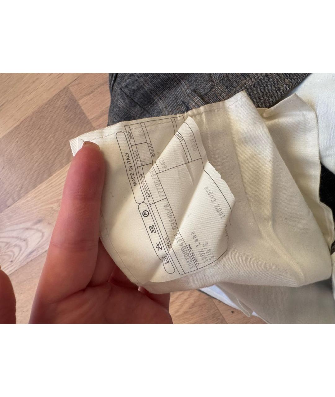 ISAIA Антрацитовые шерстяные классические брюки, фото 5