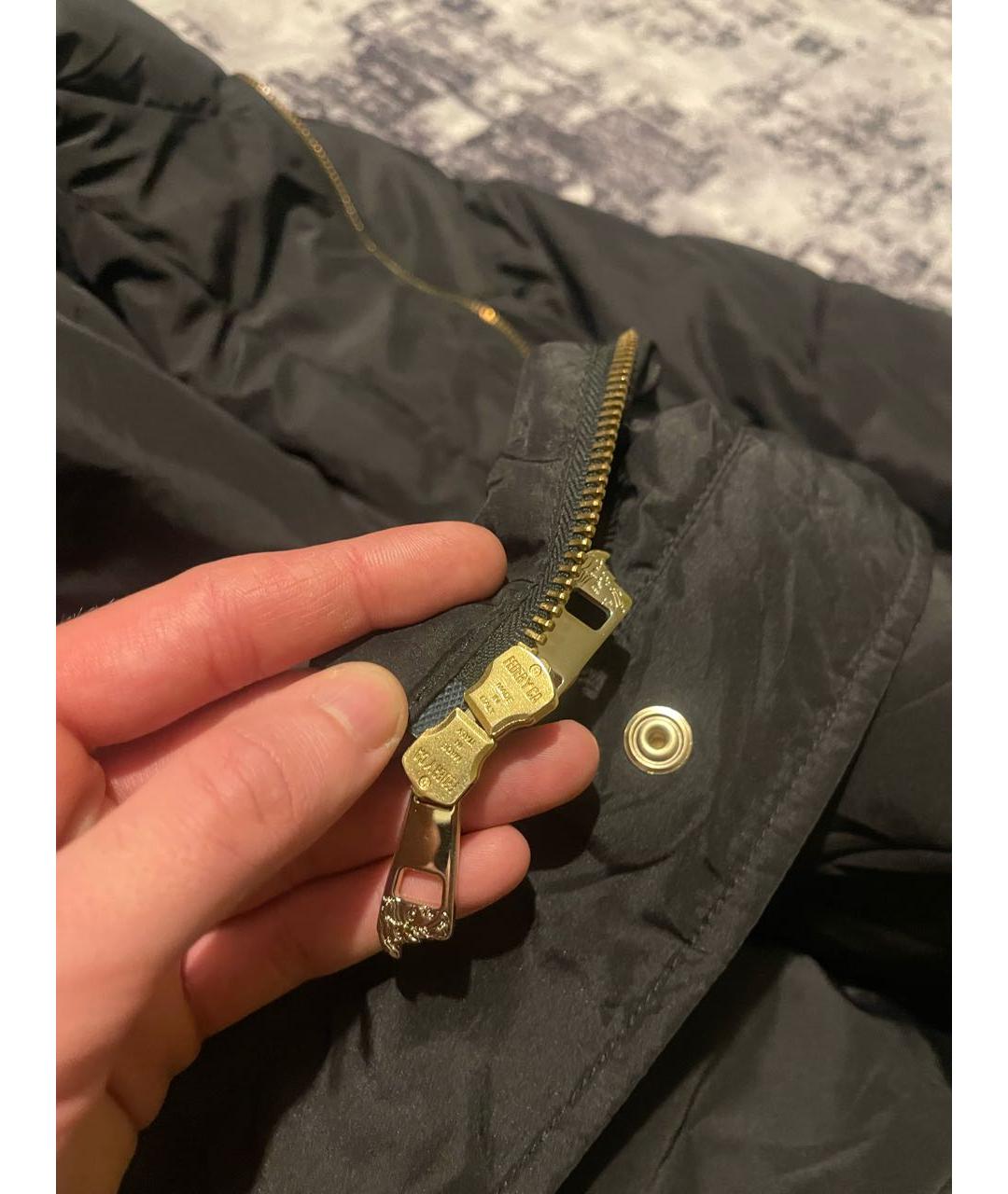 VERSACE COLLECTION Черный полиэстеровый пуховик, фото 5