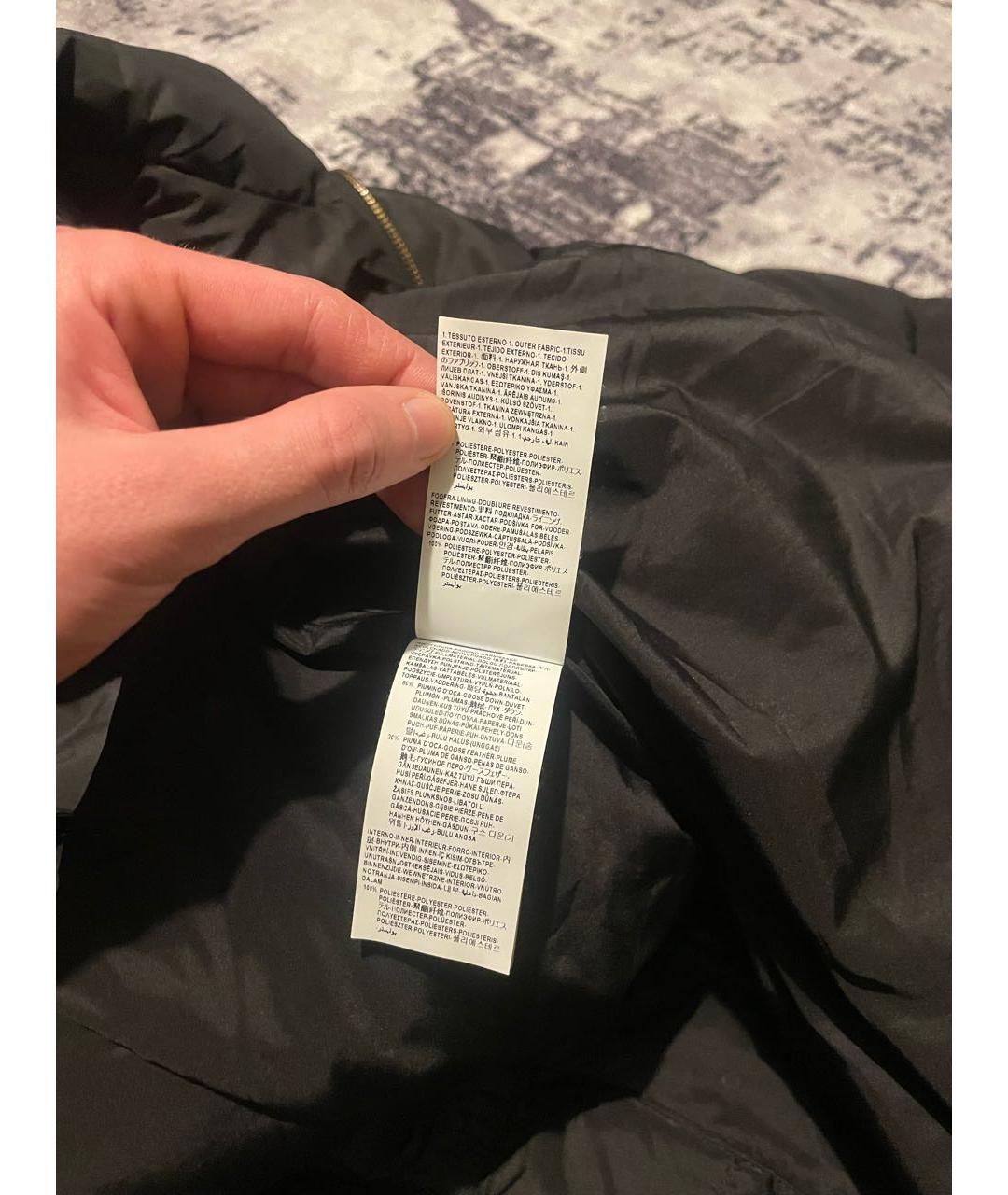 VERSACE COLLECTION Черный полиэстеровый пуховик, фото 8