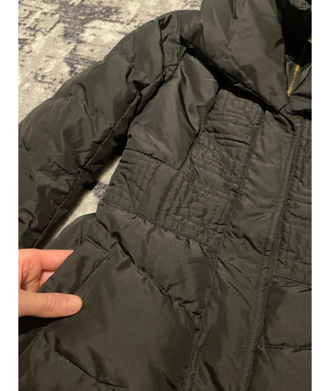 VERSACE COLLECTION Черный полиэстеровый пуховик, фото 4