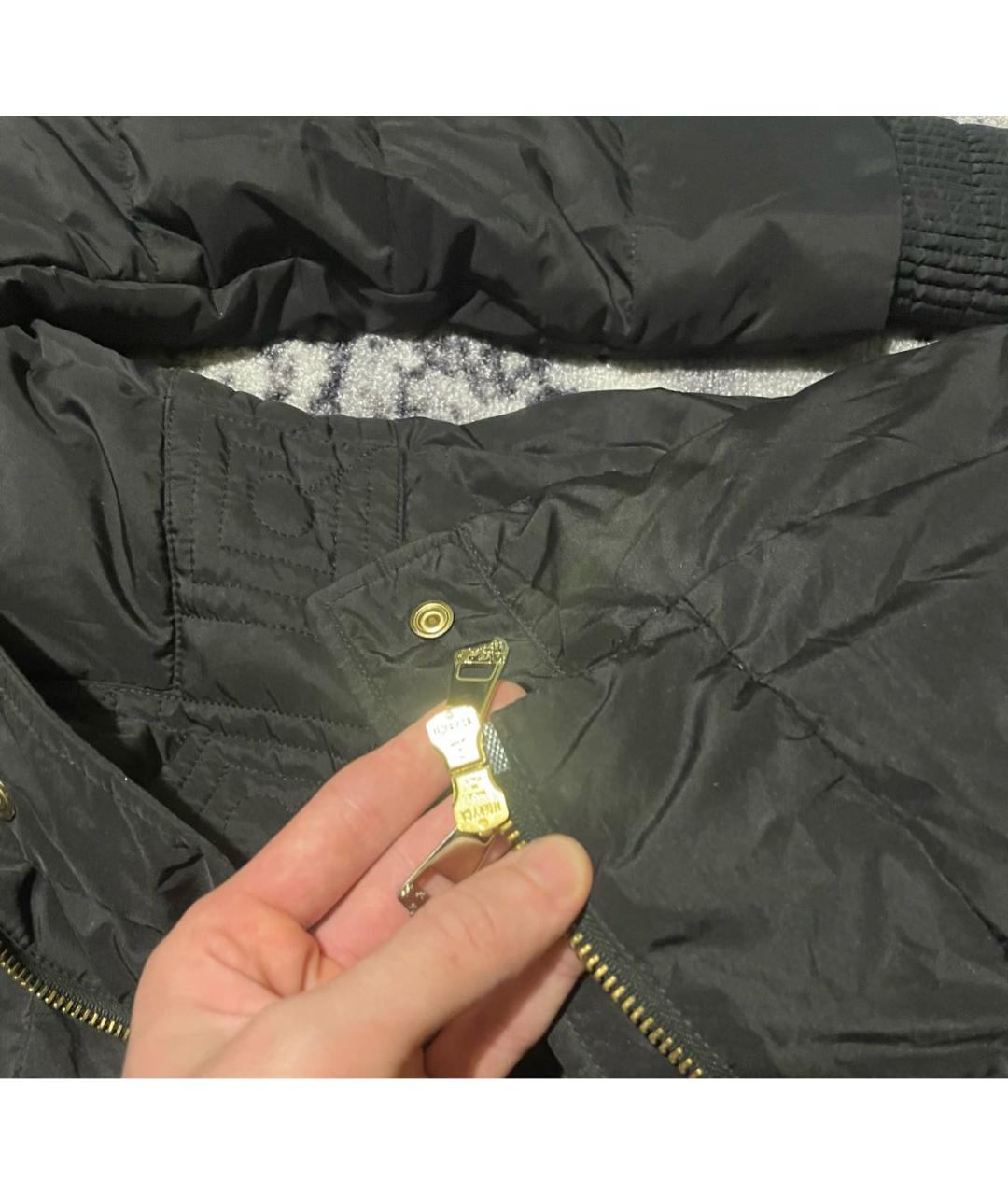 VERSACE COLLECTION Черный полиэстеровый пуховик, фото 6