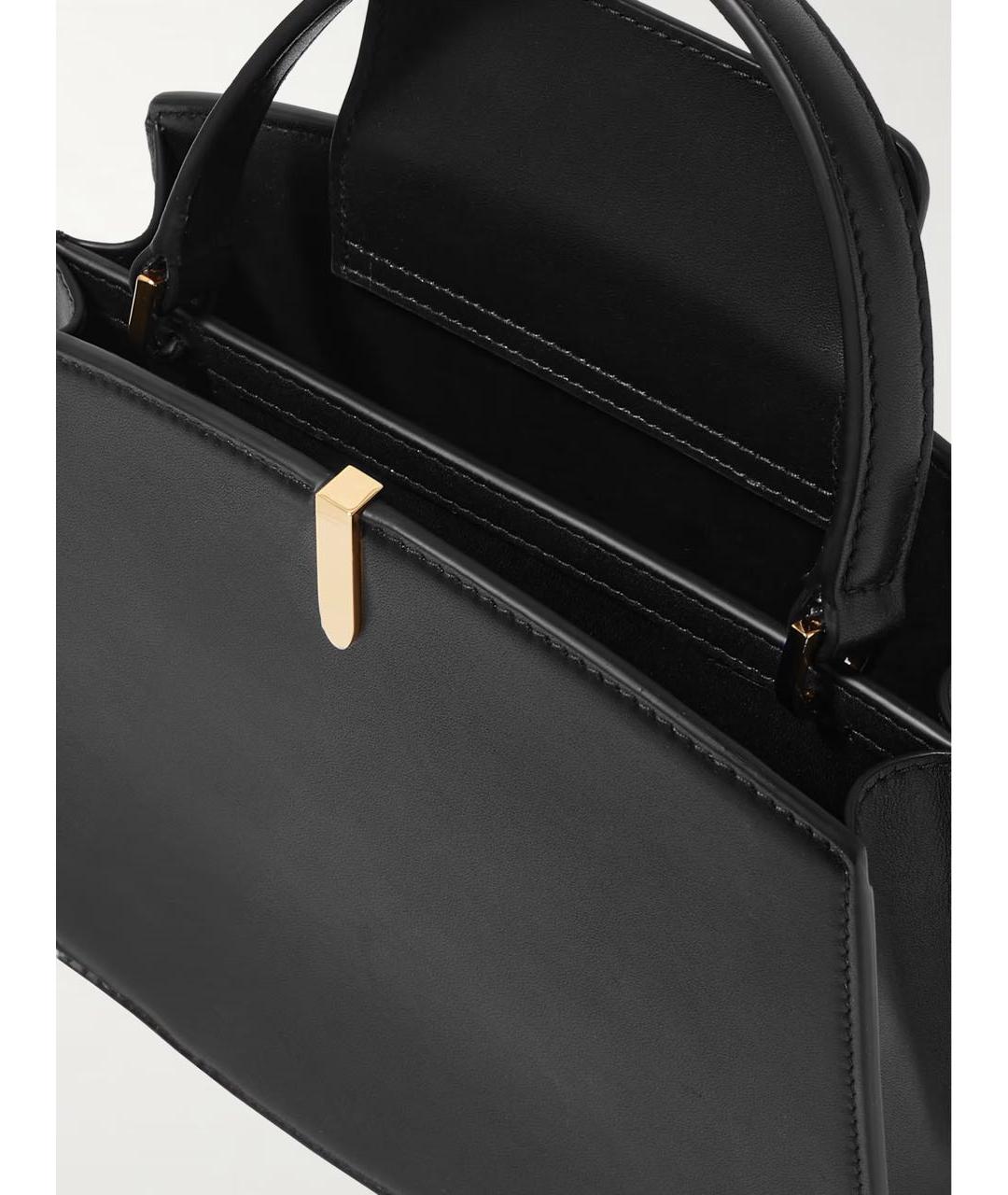 Savette Черная кожаная сумка с короткими ручками, фото 7