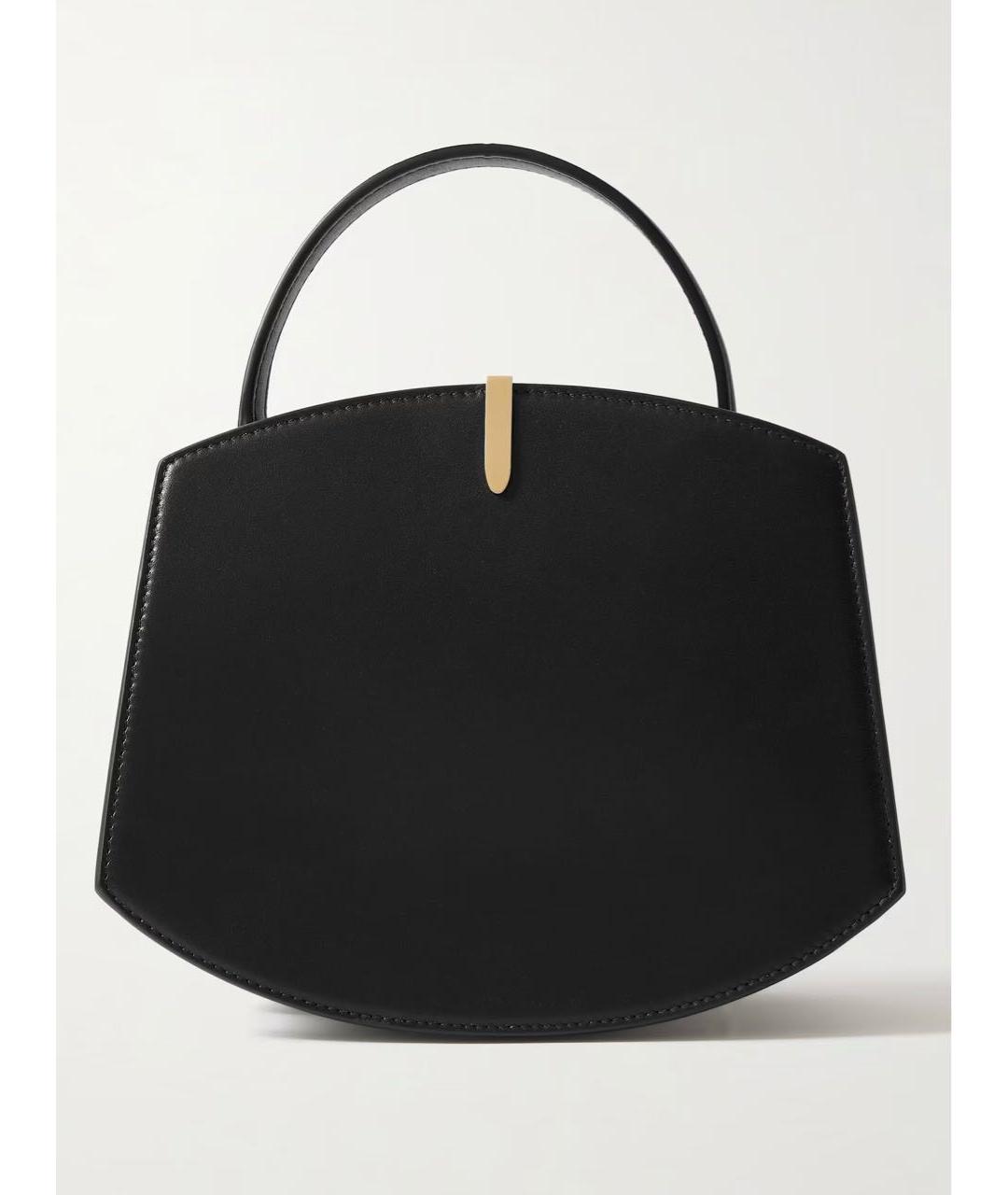 Savette Черная кожаная сумка с короткими ручками, фото 6