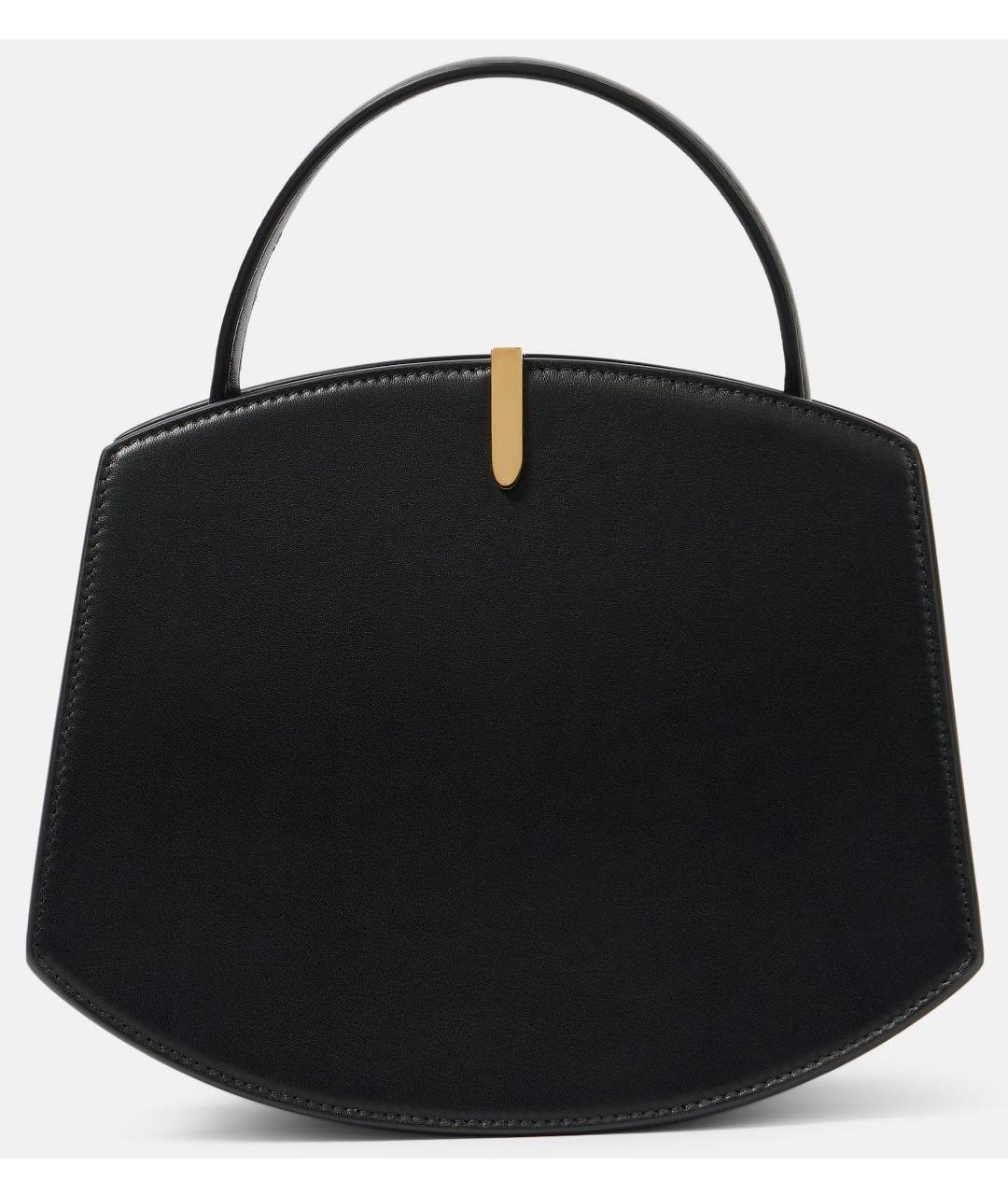 Savette Черная кожаная сумка с короткими ручками, фото 4