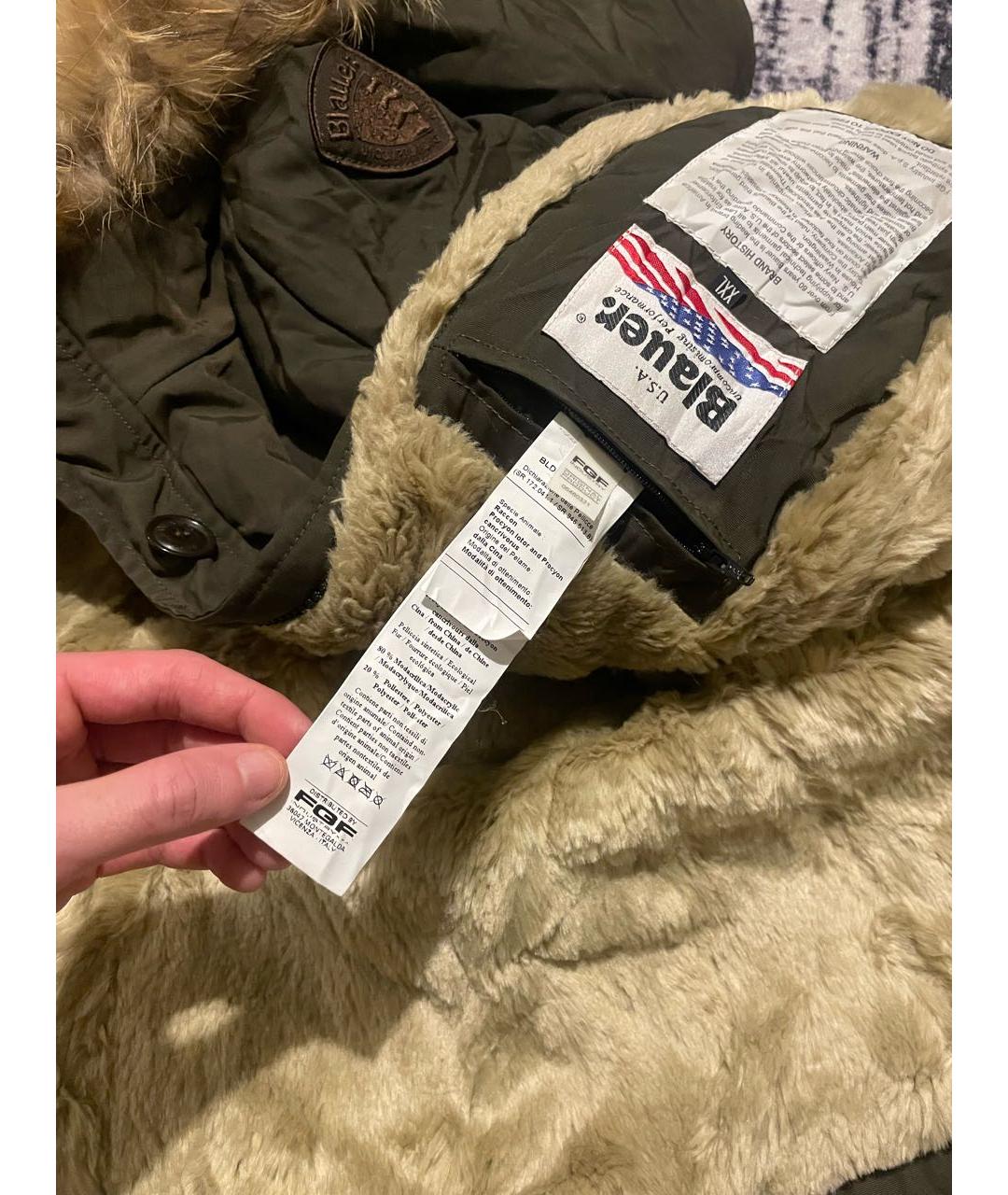 BLAUER Хаки полиэстеровая парка, фото 7