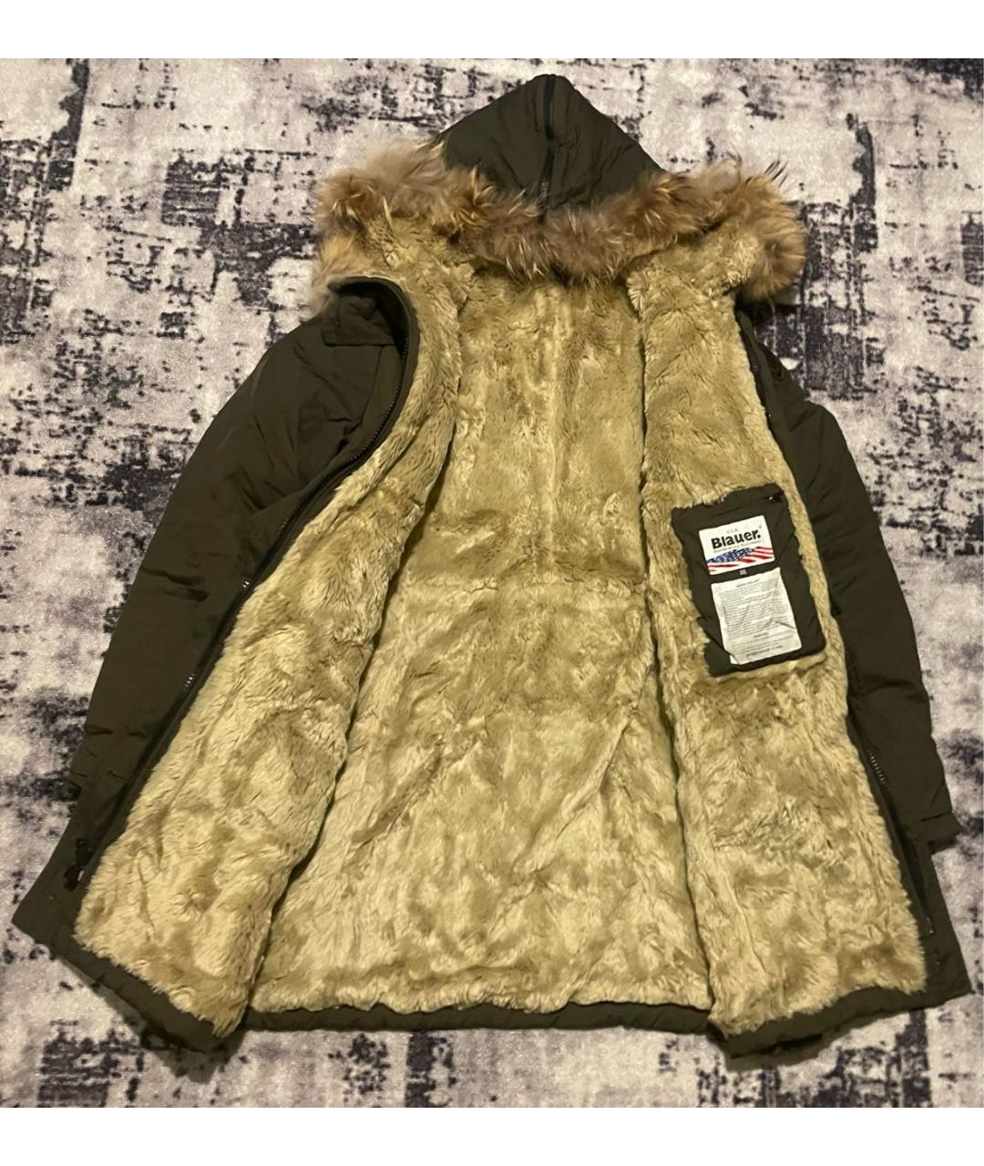 BLAUER Хаки полиэстеровая парка, фото 2