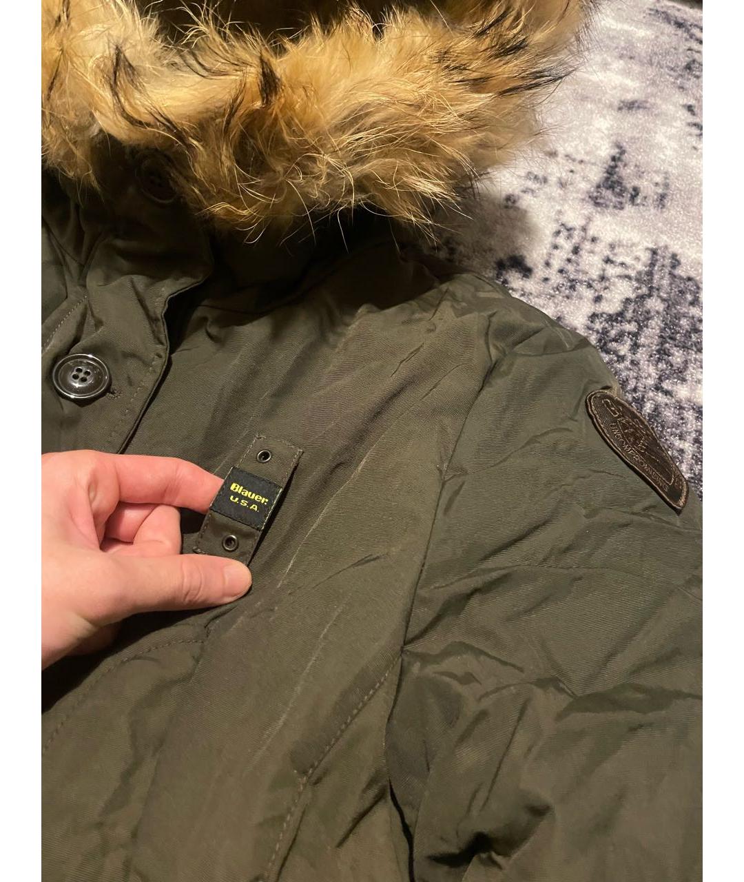 BLAUER Хаки полиэстеровая парка, фото 4