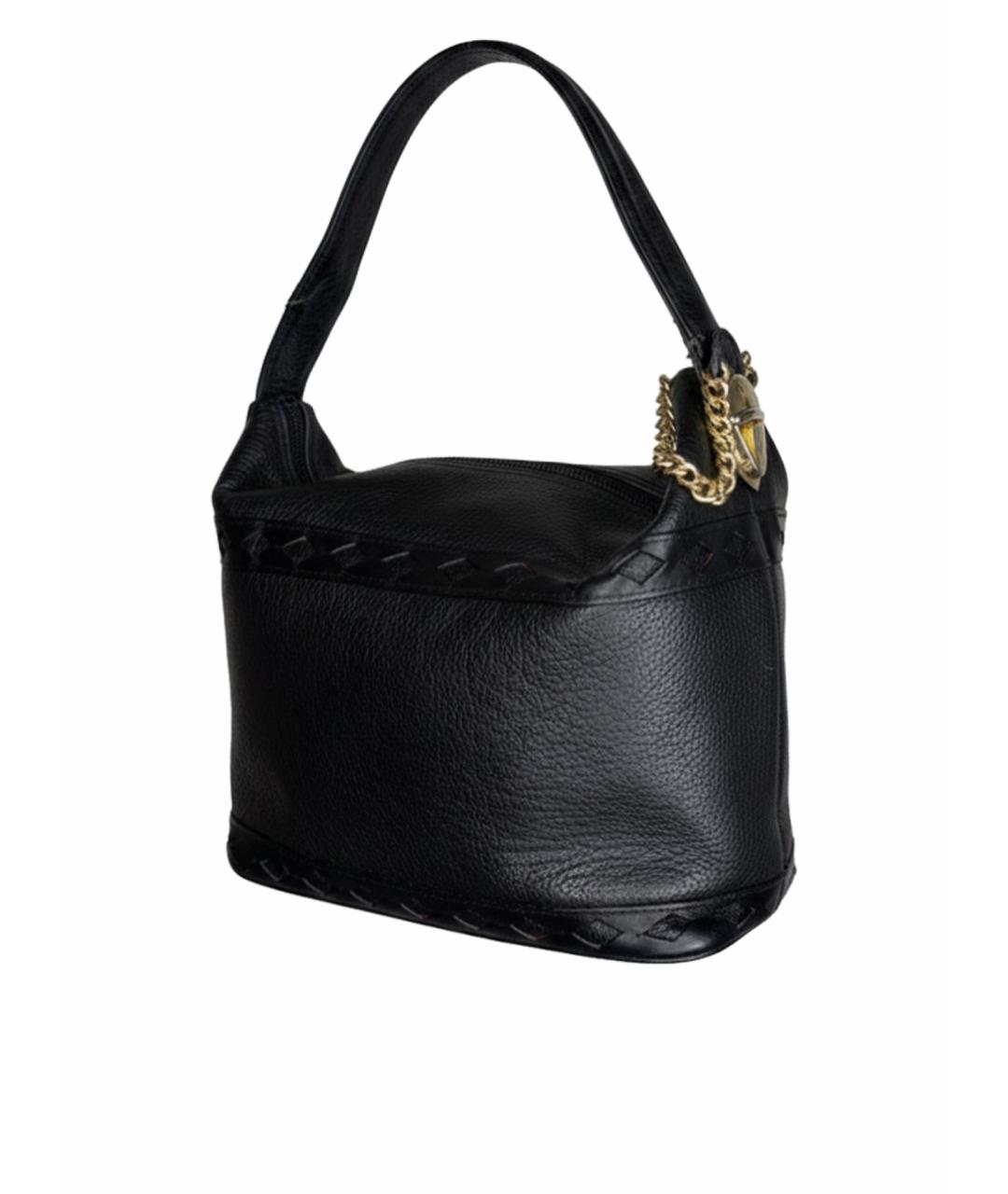 SAINT LAURENT Черная кожаная сумка с короткими ручками, фото 1